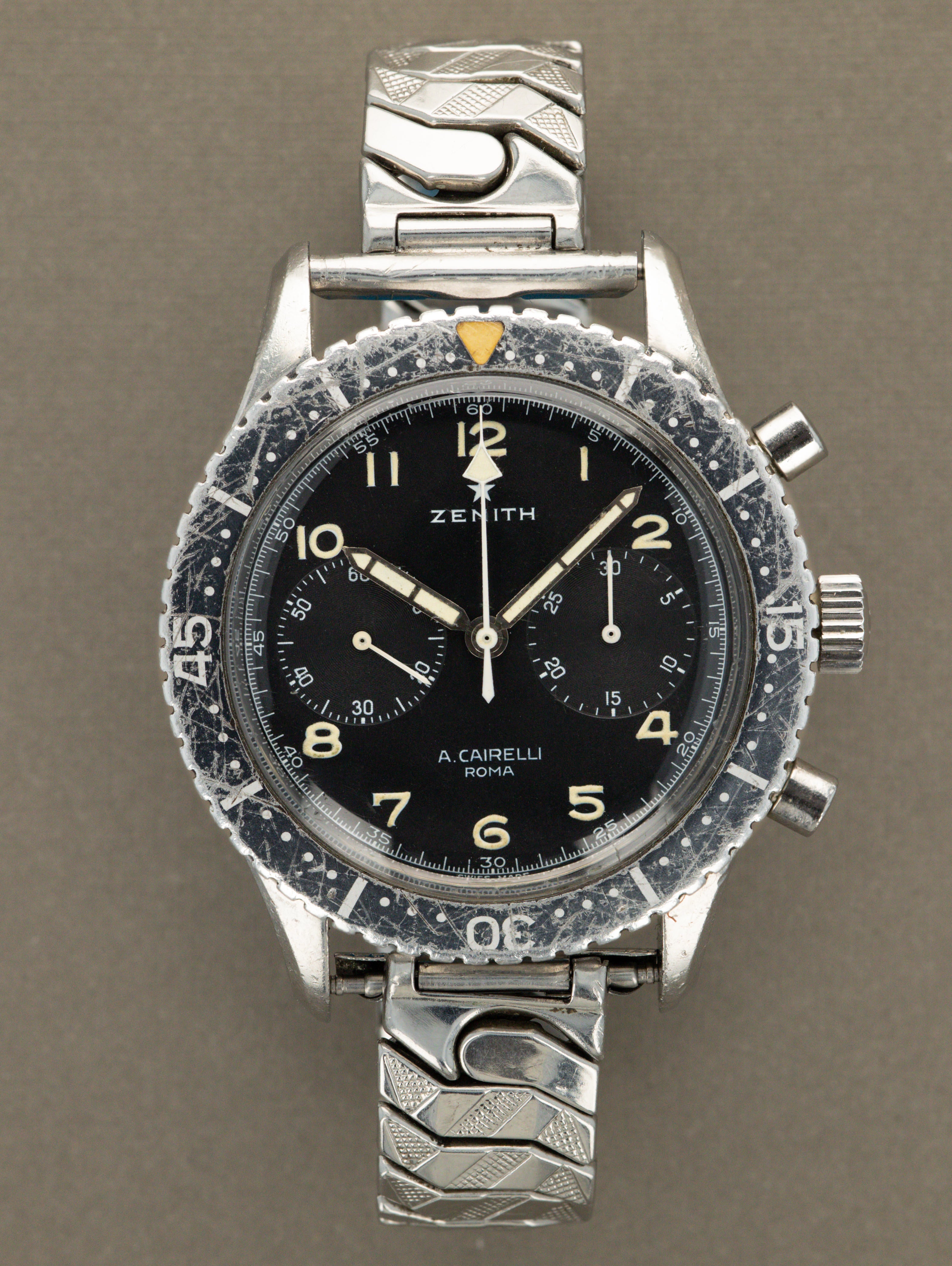 Zenith Chronomaster Ref. CP-2 'Italian Air Force' - Black 'A. Cairelli' Dial w/ Extras