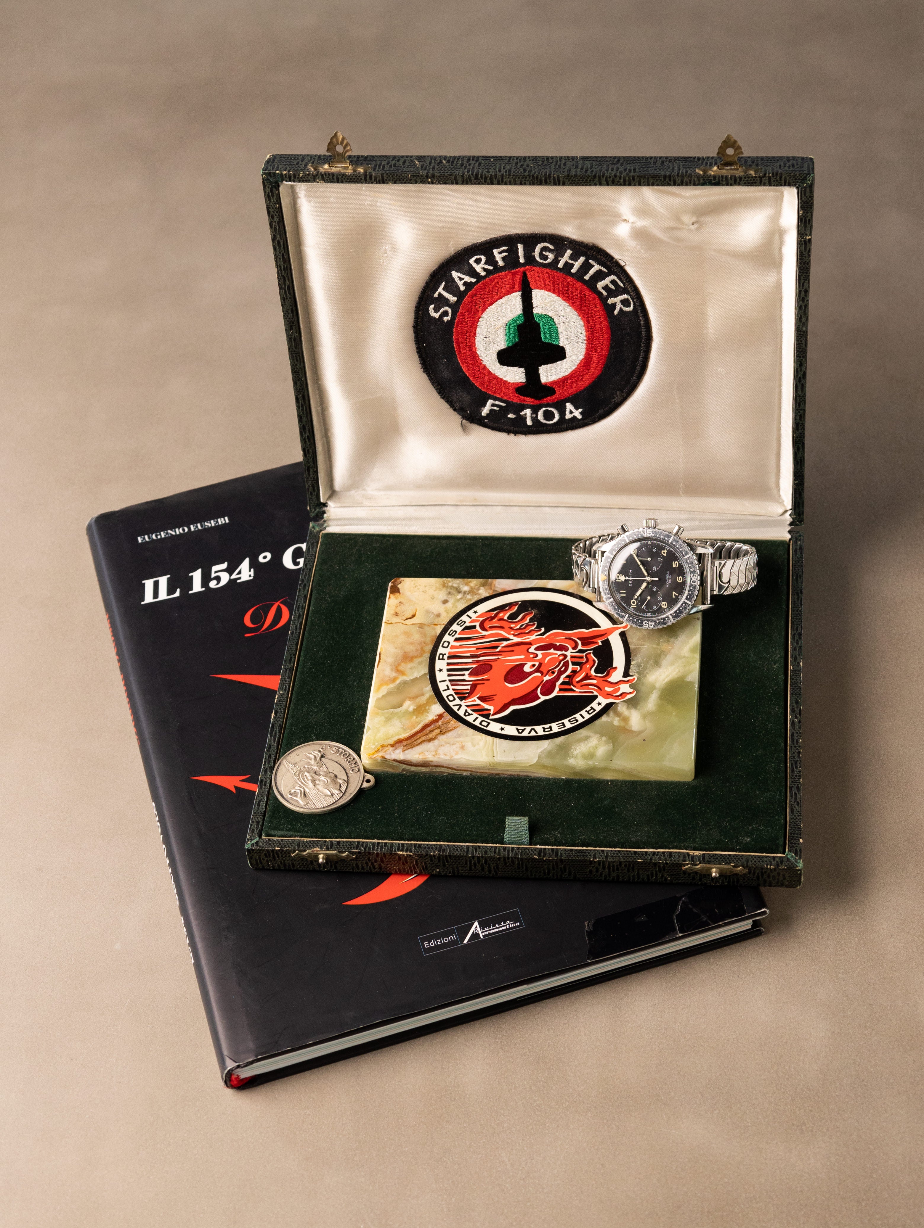 Zenith Chronomaster Ref. CP-2 'Italian Air Force' - Black 'A. Cairelli' Dial w/ Extras