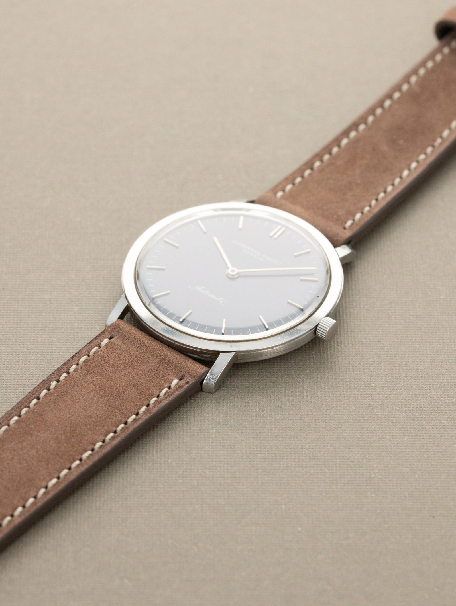Audemars Piguet Steel Dress Watch Ref. 5273 - 'Brushed' Blue Dial Unpolished