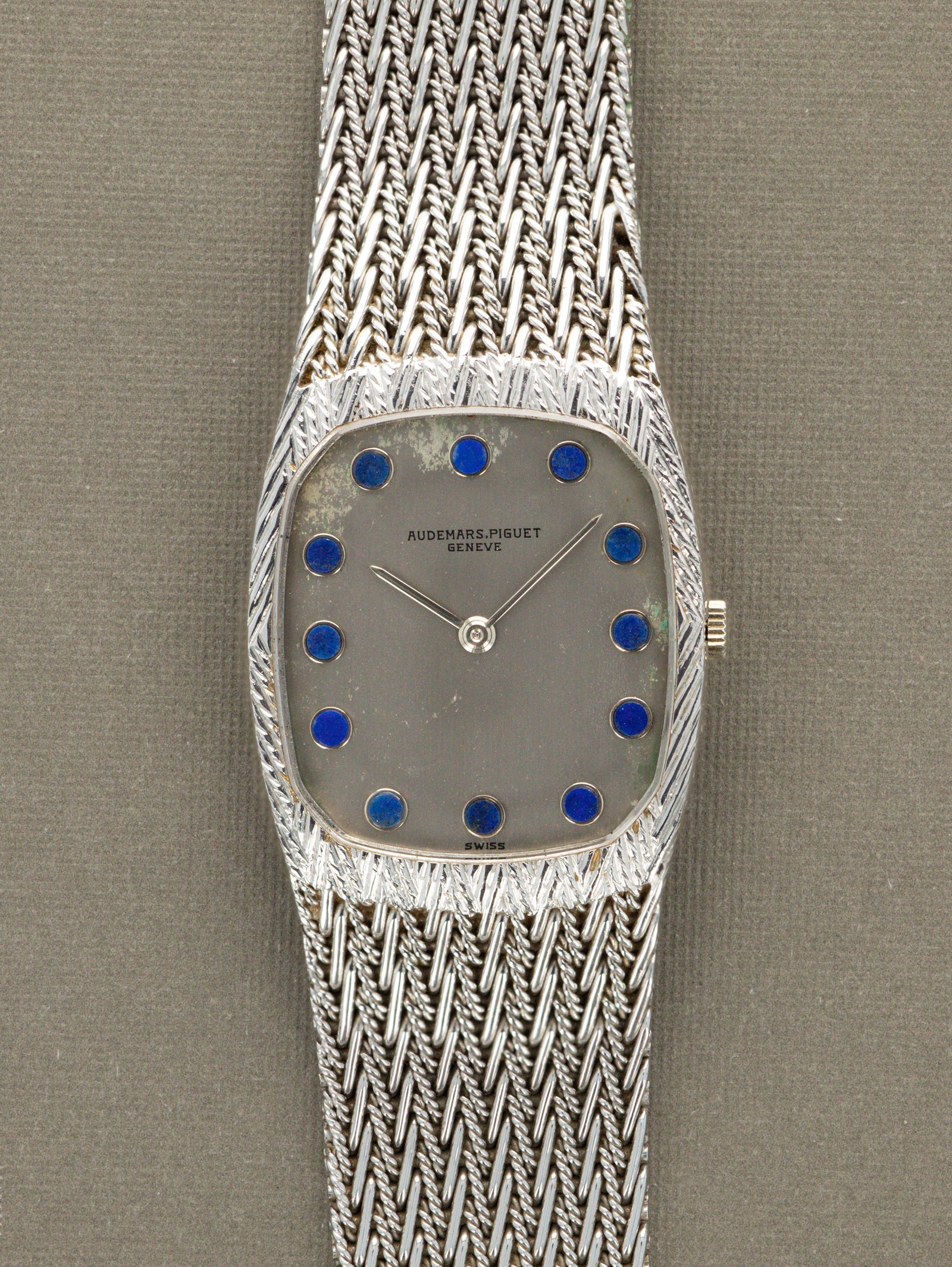 Audemars Piguet White Gold 'Ellipse' Dress Watch - Grey Dial w/ 'Lapis Lazuli' Indices