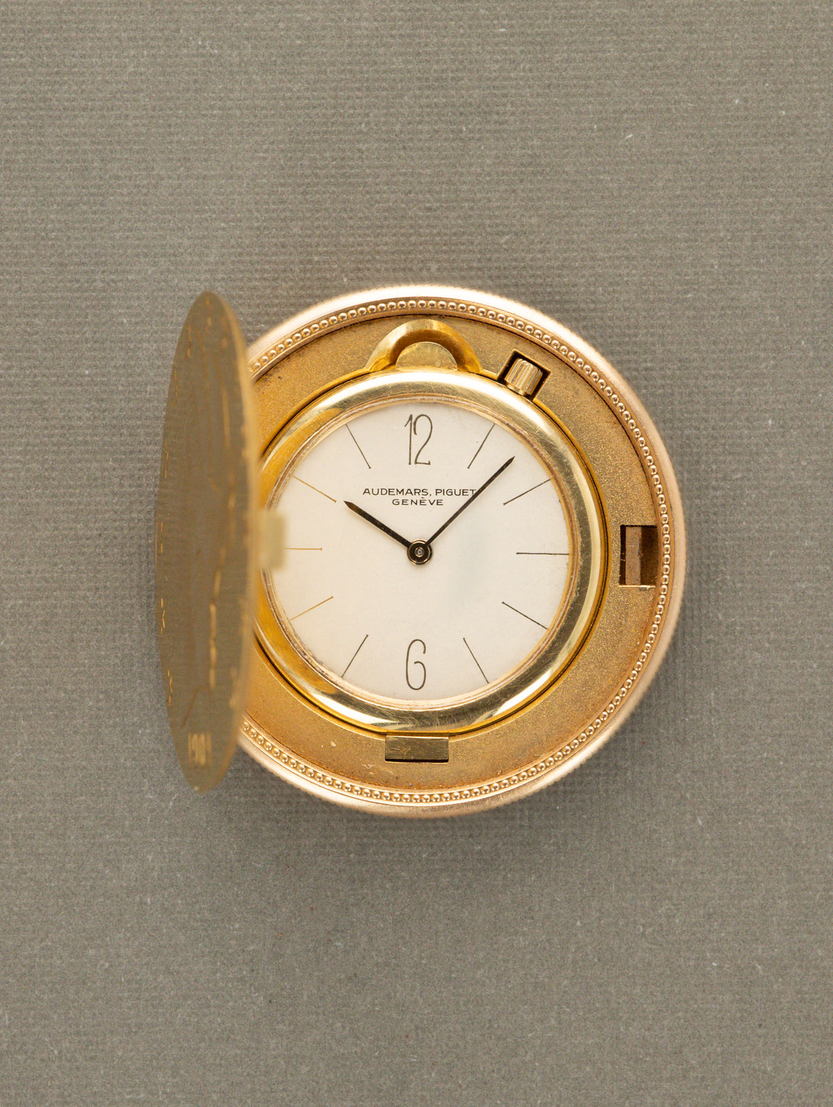 Audemars Piguet Yellow Gold 'Coin' Watch - Satin Silver Dial
