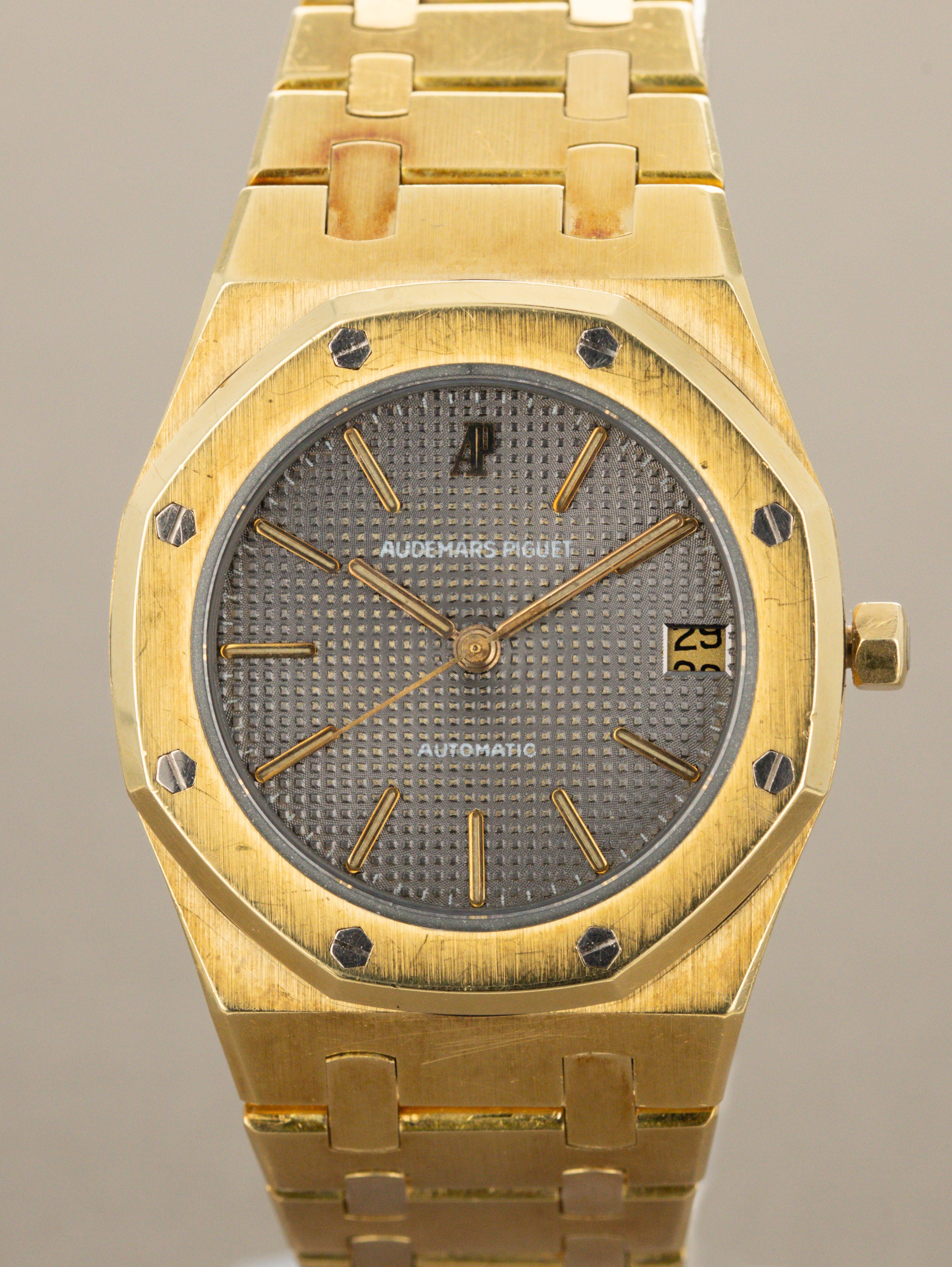 Audemars Piguet Royal Oak Ref. 4100BA 'Midsize' - Grey 'Tapisserie' Dial Unpolished