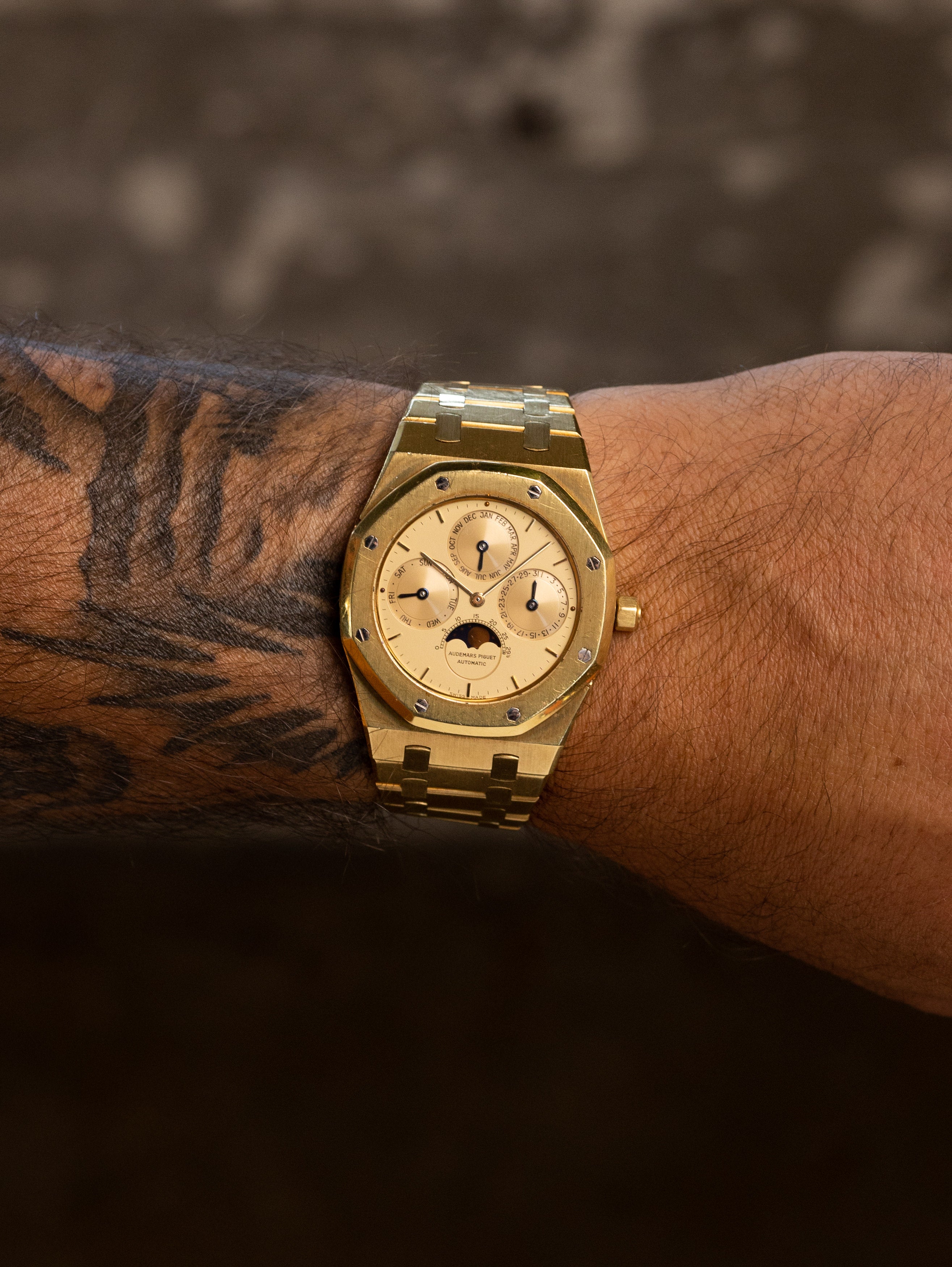 Audemars Piguet Royal Oak Perpetual Calendar Ref. 25654BA - Satin Champagne Dial Full Set