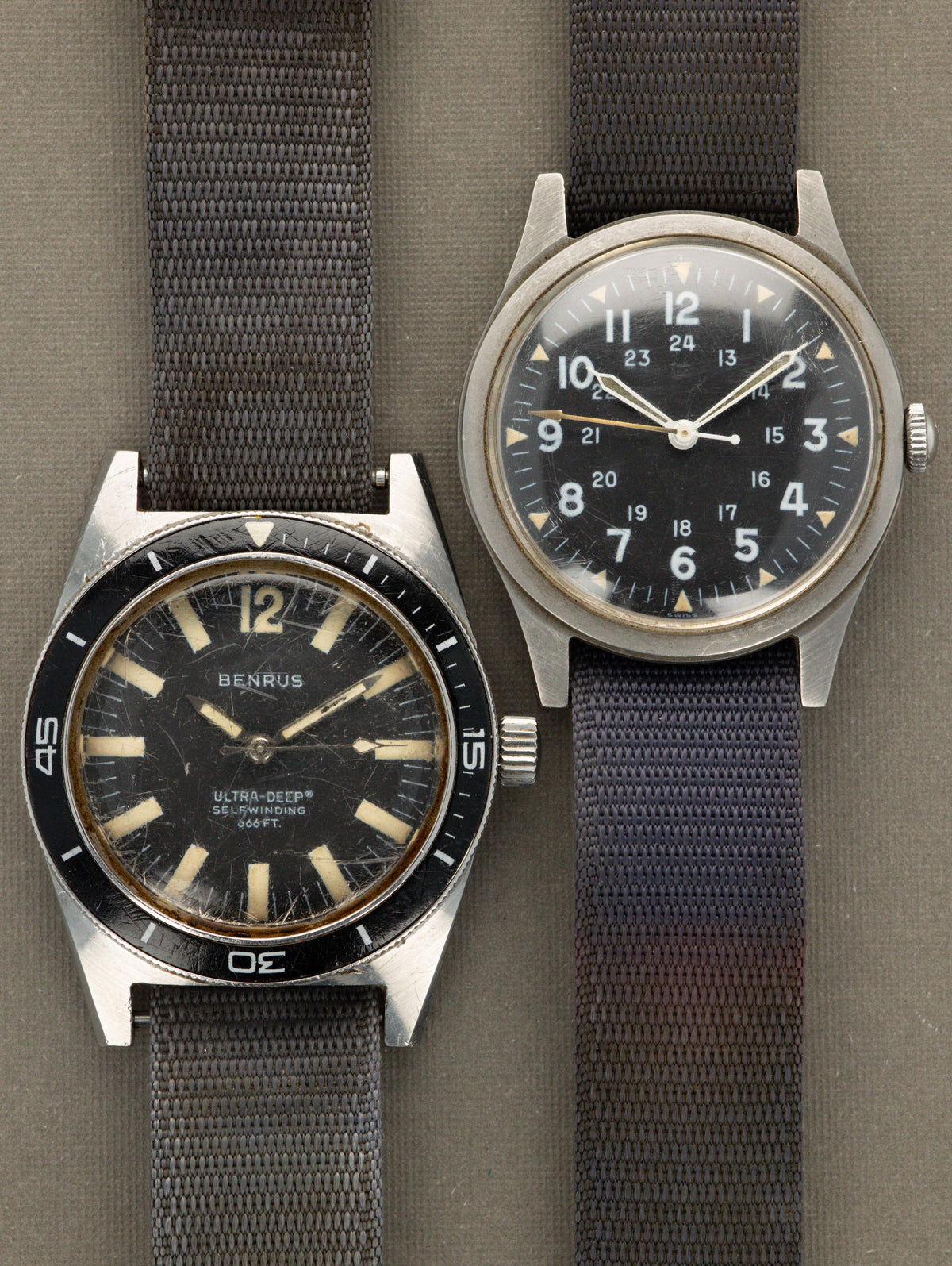 Benrus Field Watch & Ultra Deep - CIA-Issued Pair w/ Letter of Provenance