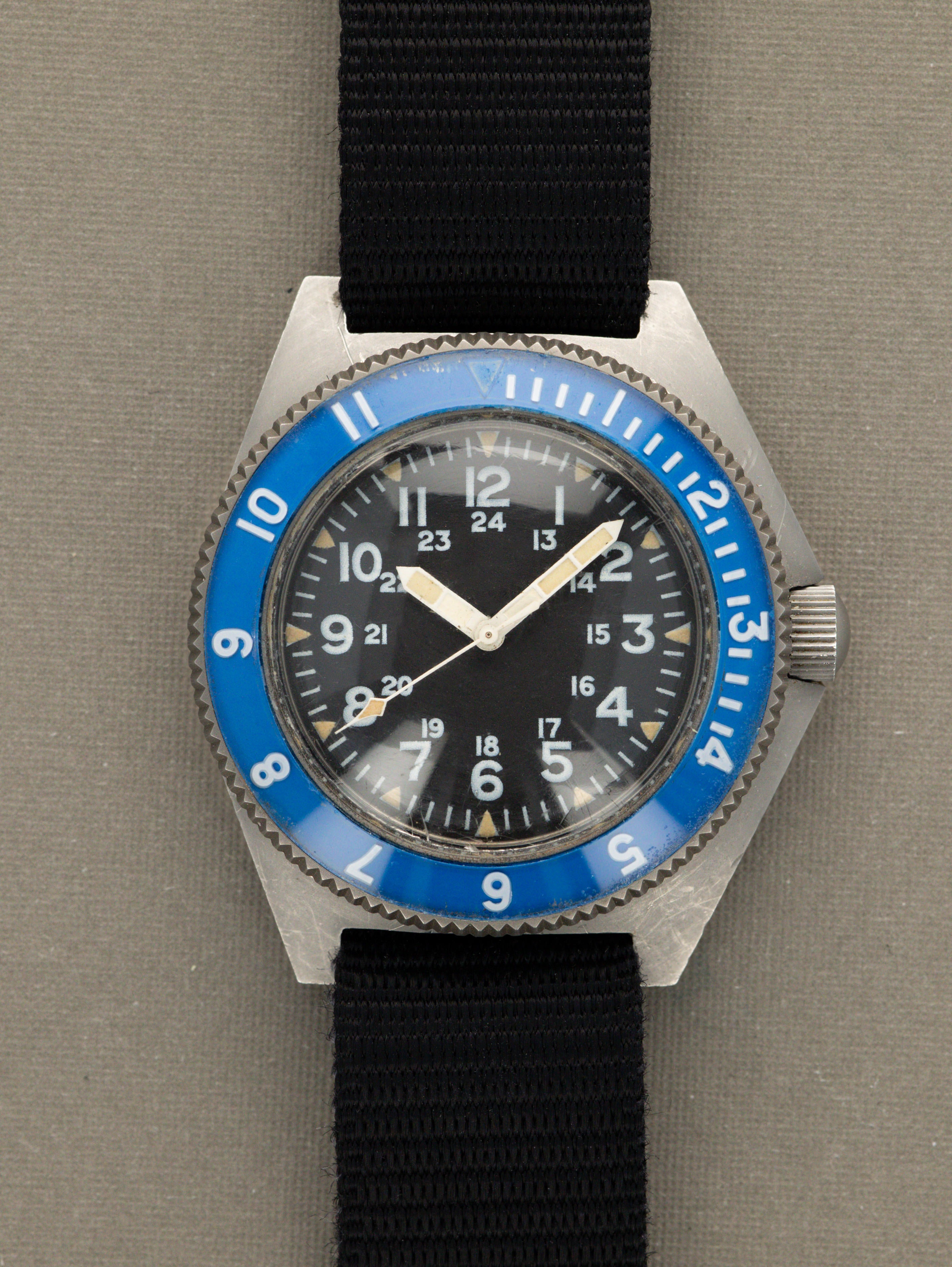 Benrus Type II Class A - 'Sterile' Dial Military Issued w/ Blue Prototype Bezel