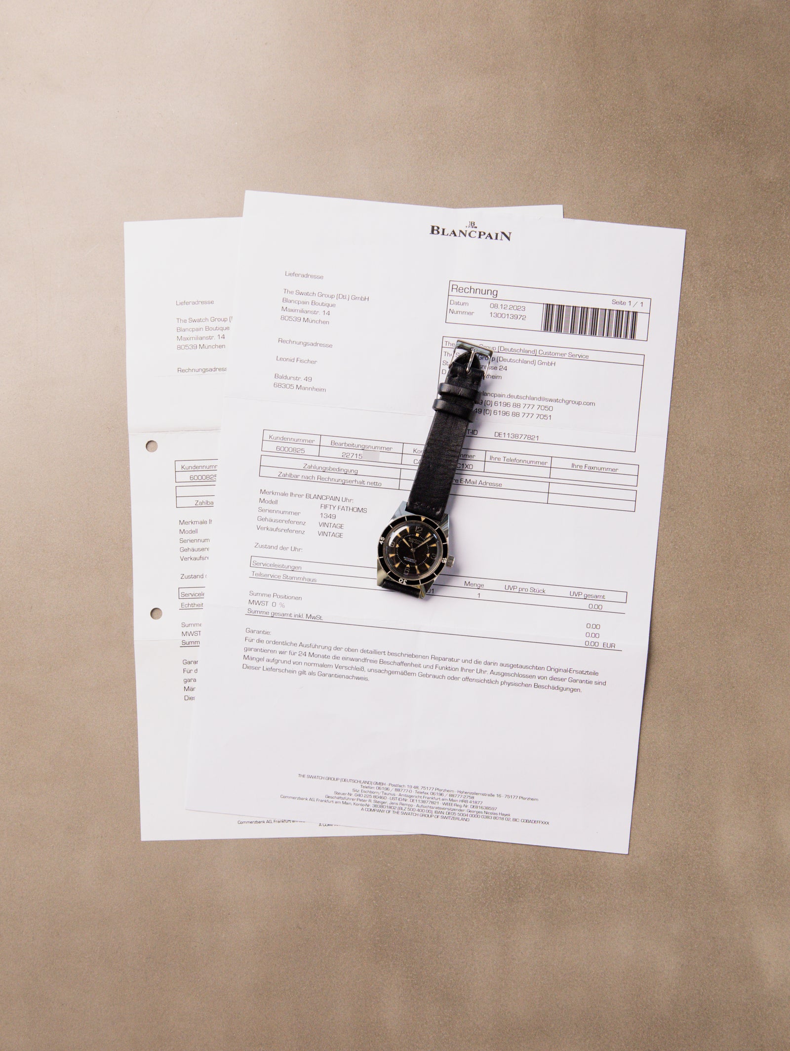 Blancpain Fifty-Fathoms 'Mid size' - Gloss Black Dial Unpolished W/ Documentation