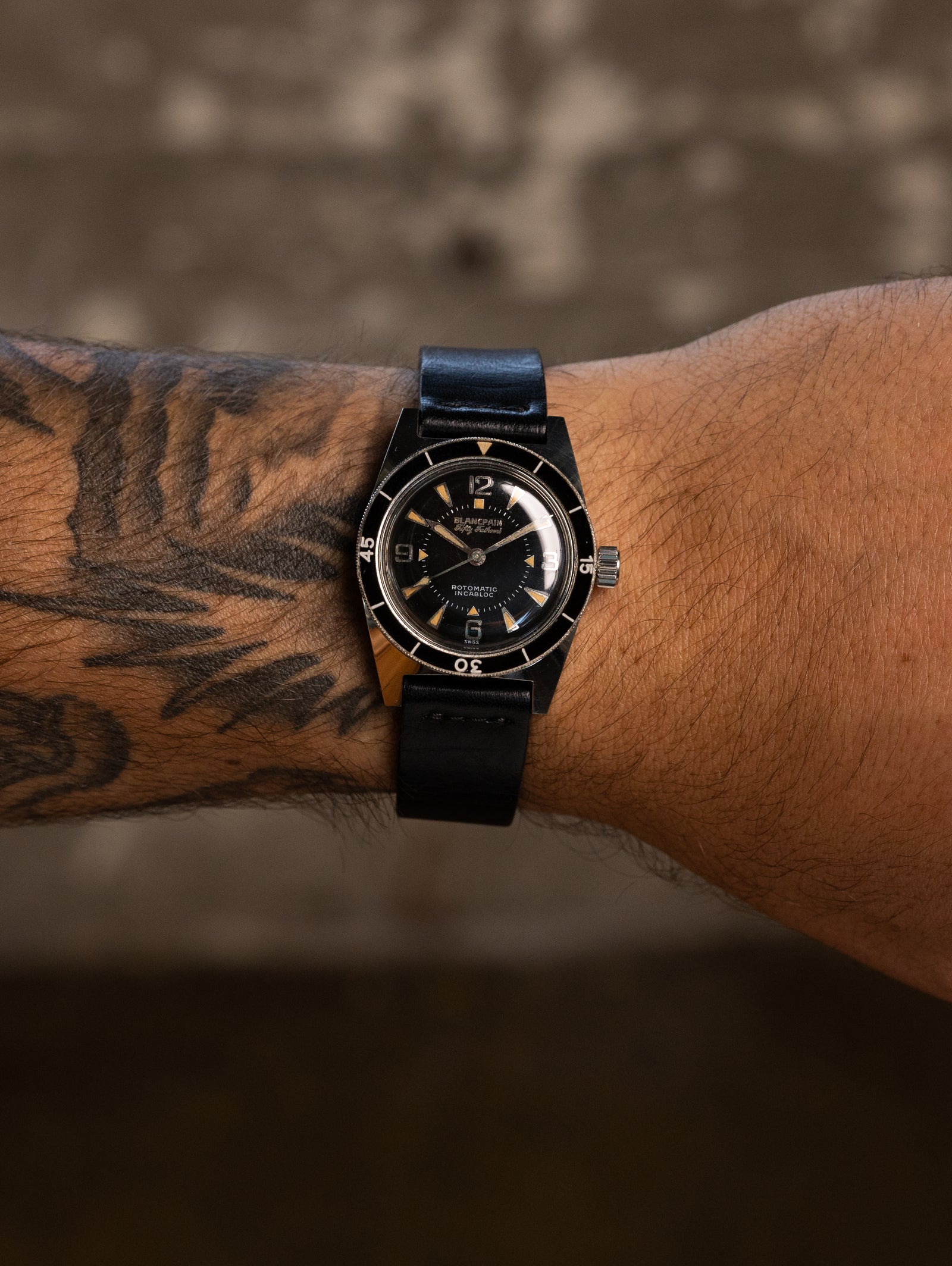 Blancpain Fifty-Fathoms 'Mid size' - Gloss Black Dial Unpolished W/ Documentation