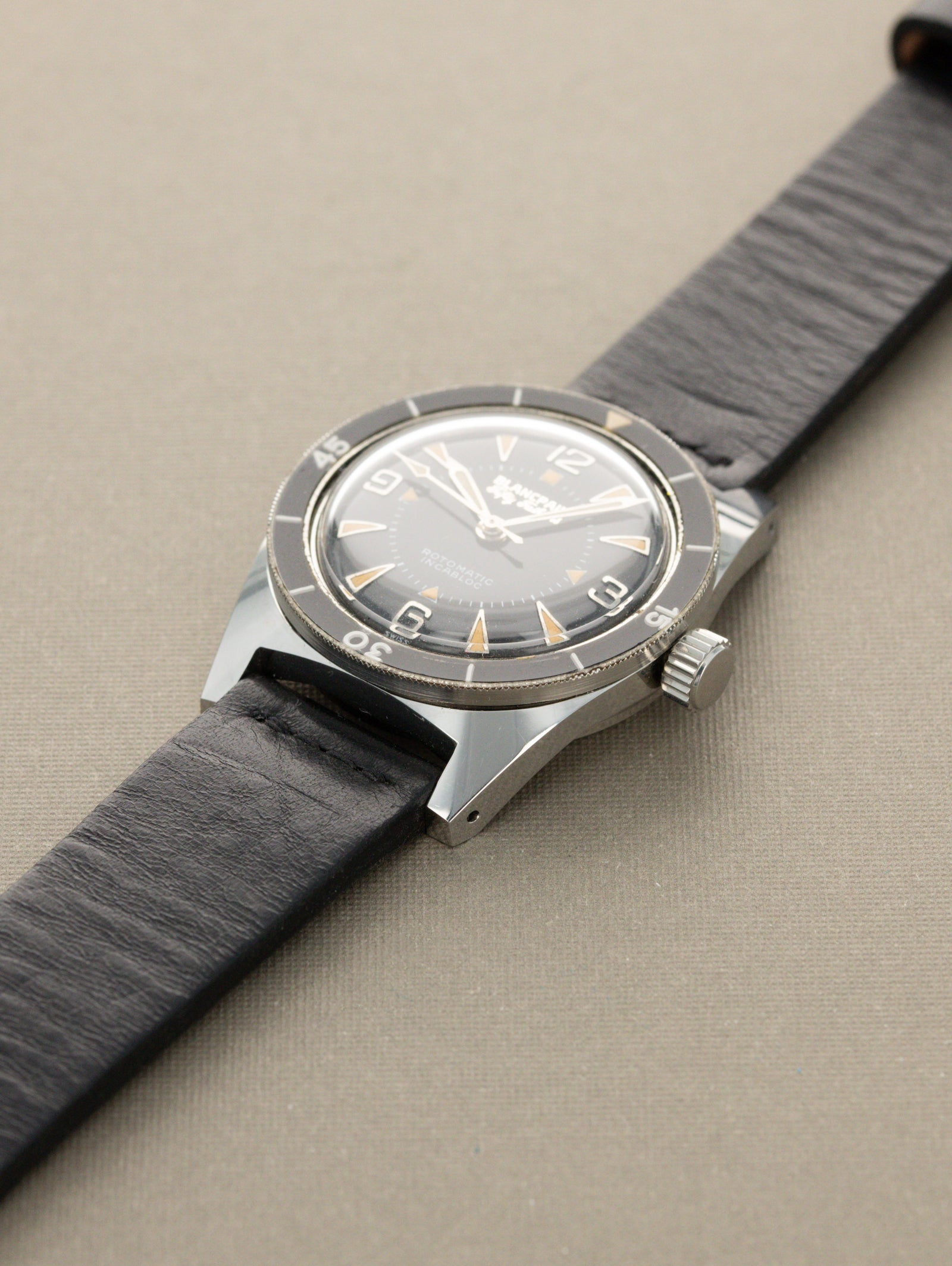 Blancpain Fifty-Fathoms 'Mid size' - Gloss Black Dial Unpolished W/ Documentation