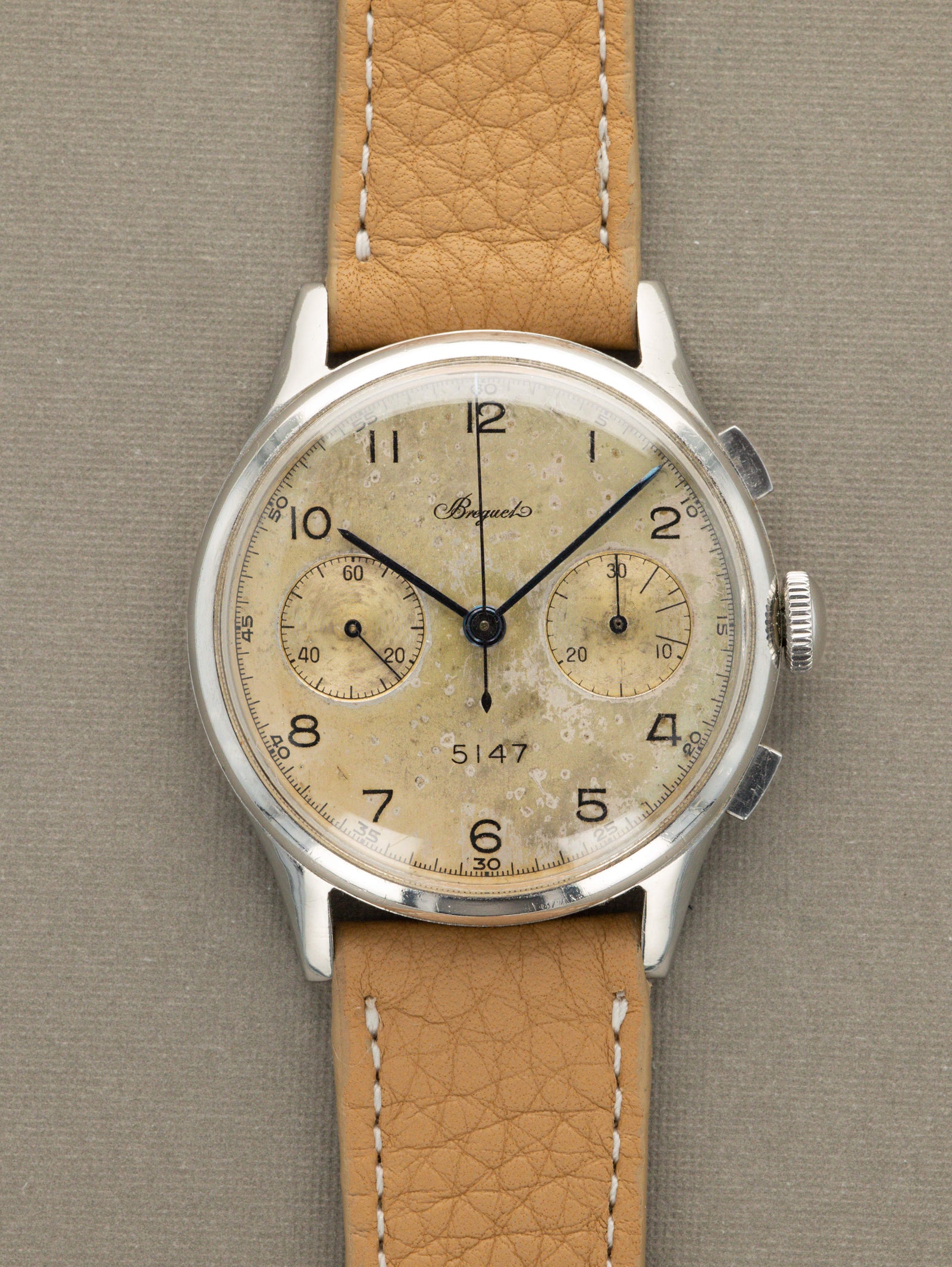 Breguet Two-Register Chronograph - Silver Patina Dial