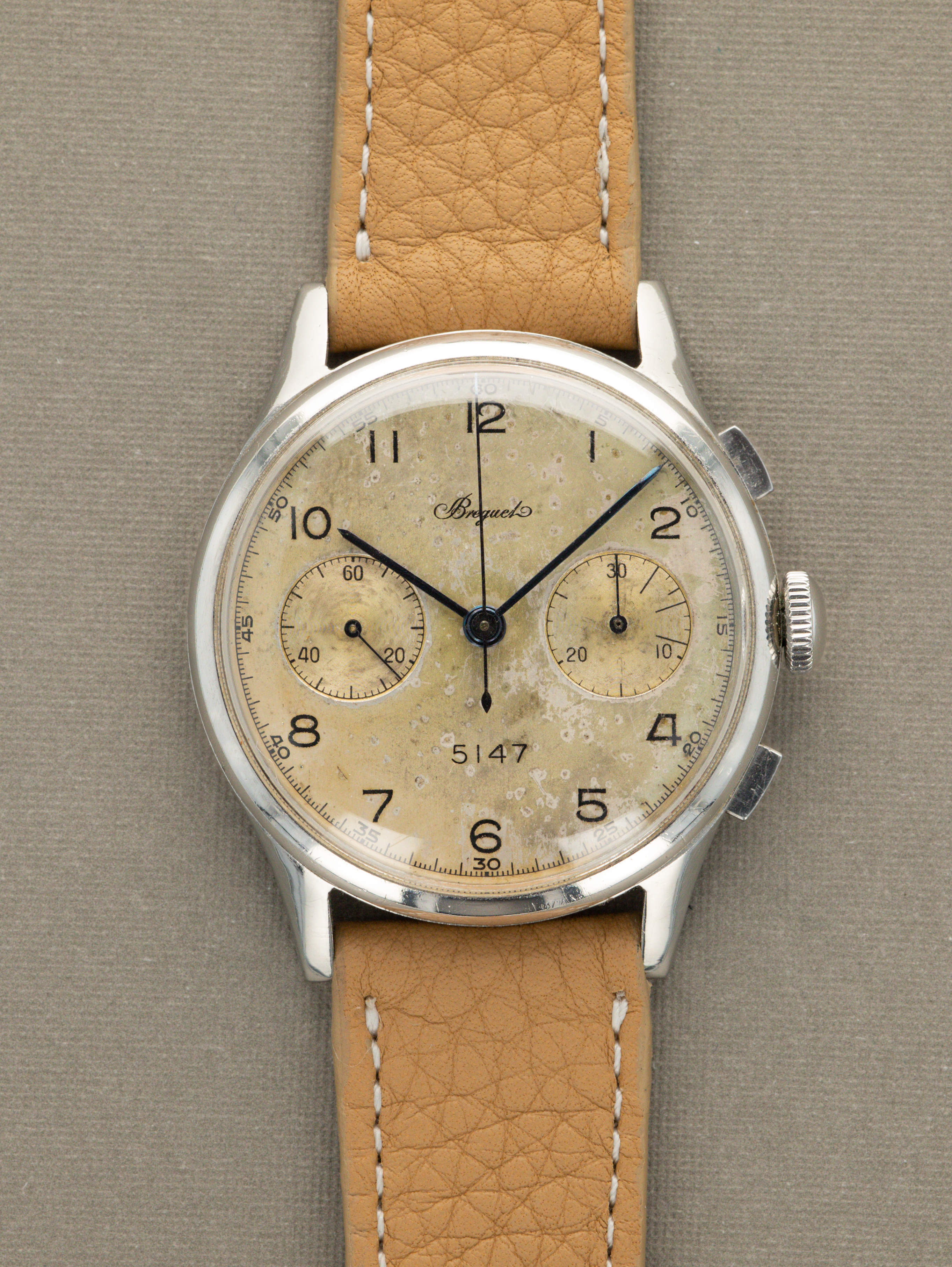 Breguet Two-Register Chronograph - Silver Patina Dial