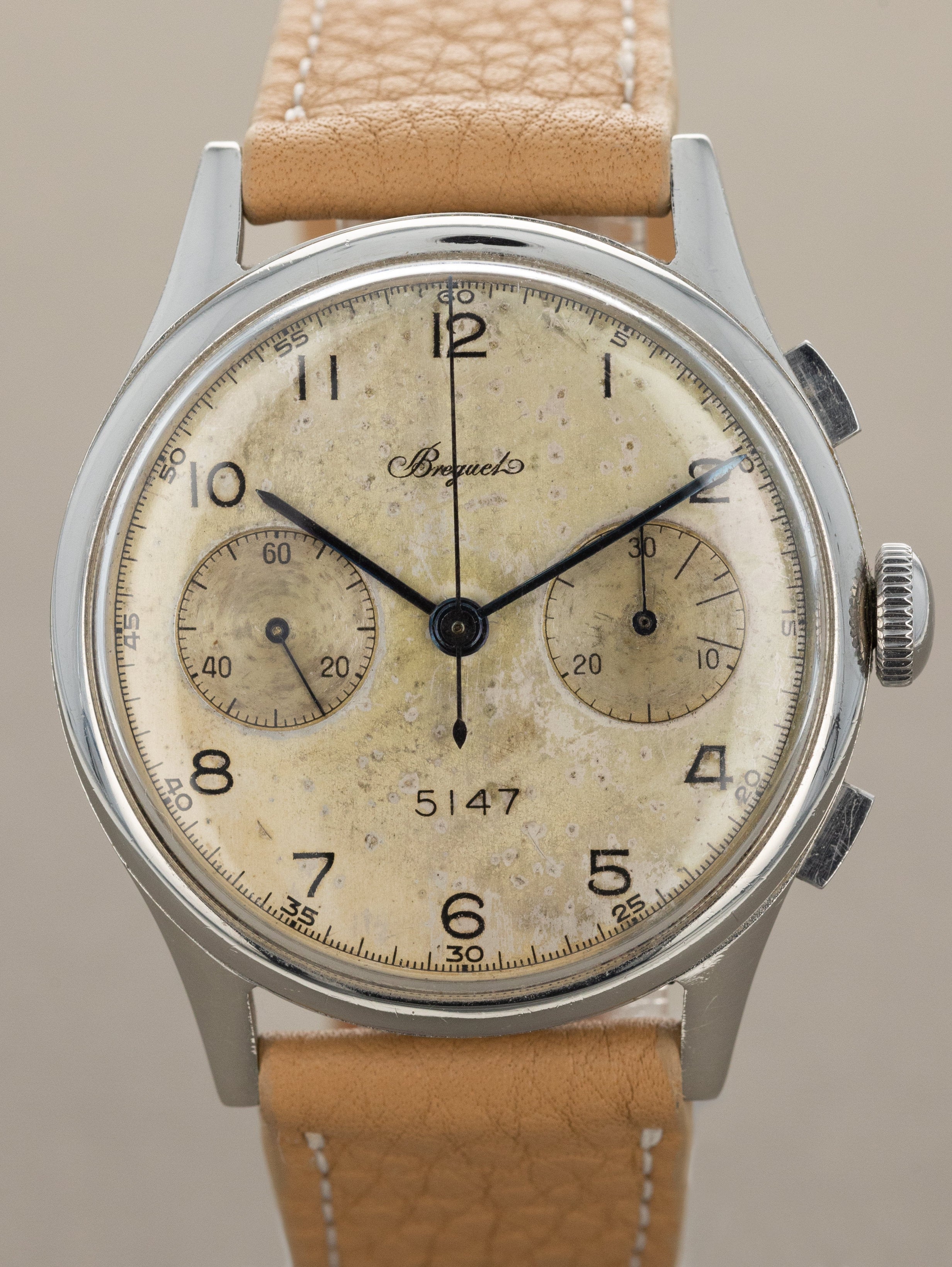 Breguet Two-Register Chronograph - Silver Patina Dial