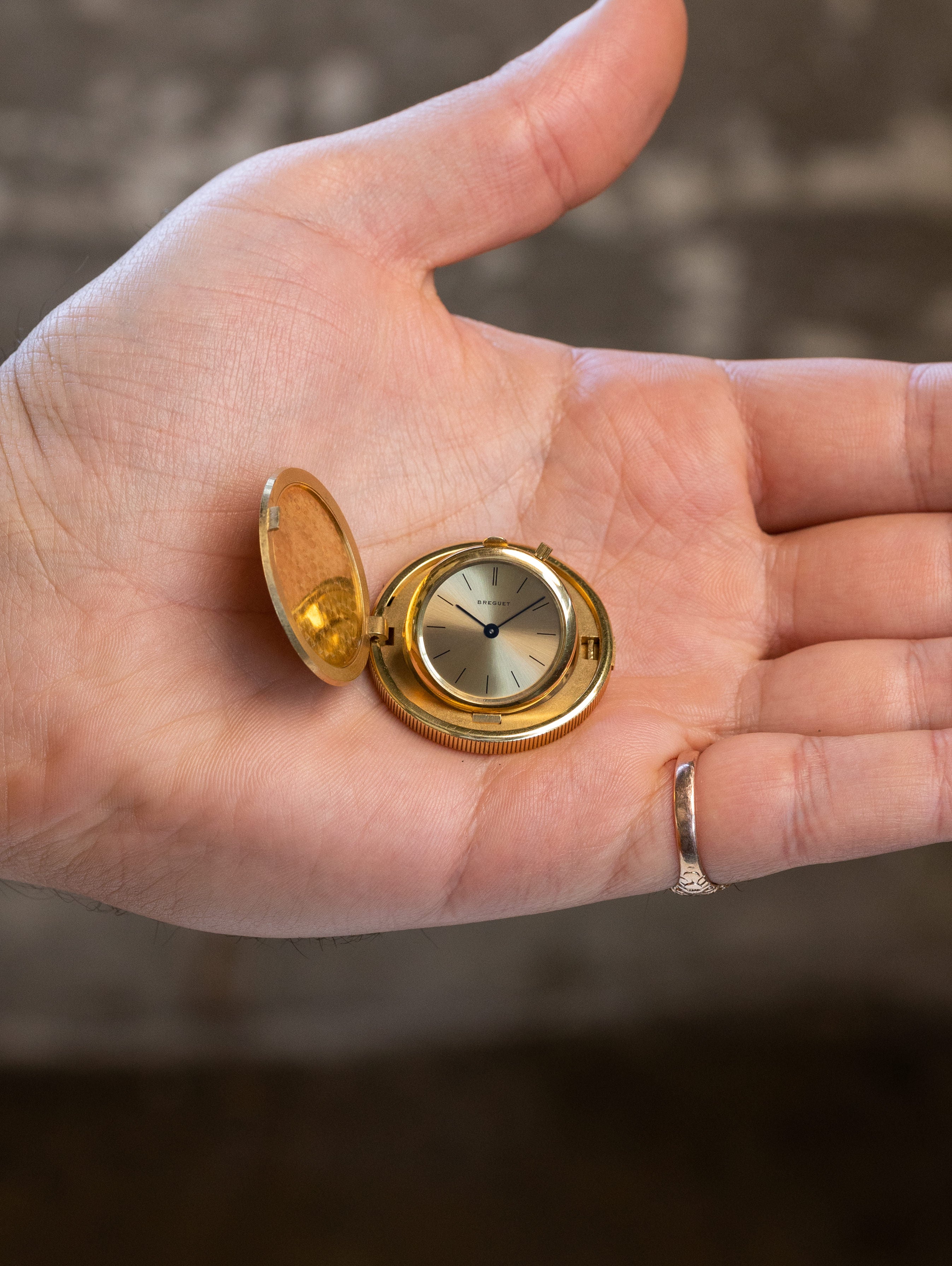 Breguet Yellow Gold 'Coin' Watch - Sunburst Champagne Dial