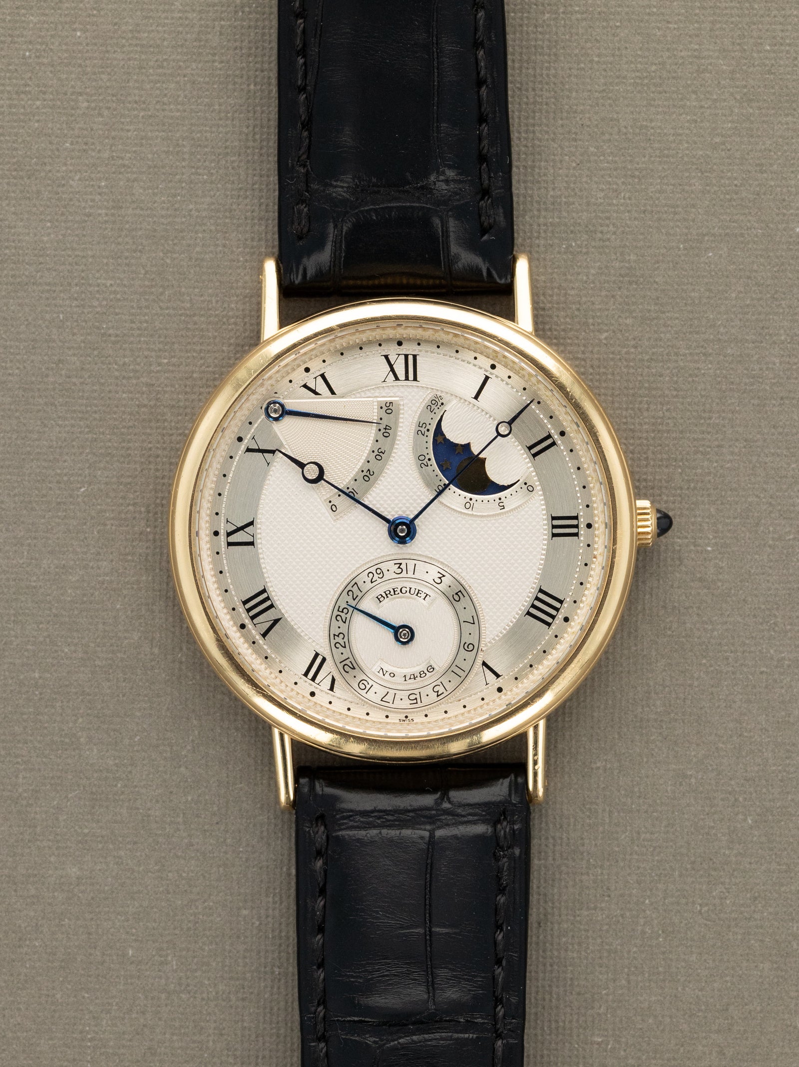Breguet Classique Moonphase Power Reserve Ref. 3130BA - Silver 'Guilloché' Dial W/ Box & Papers