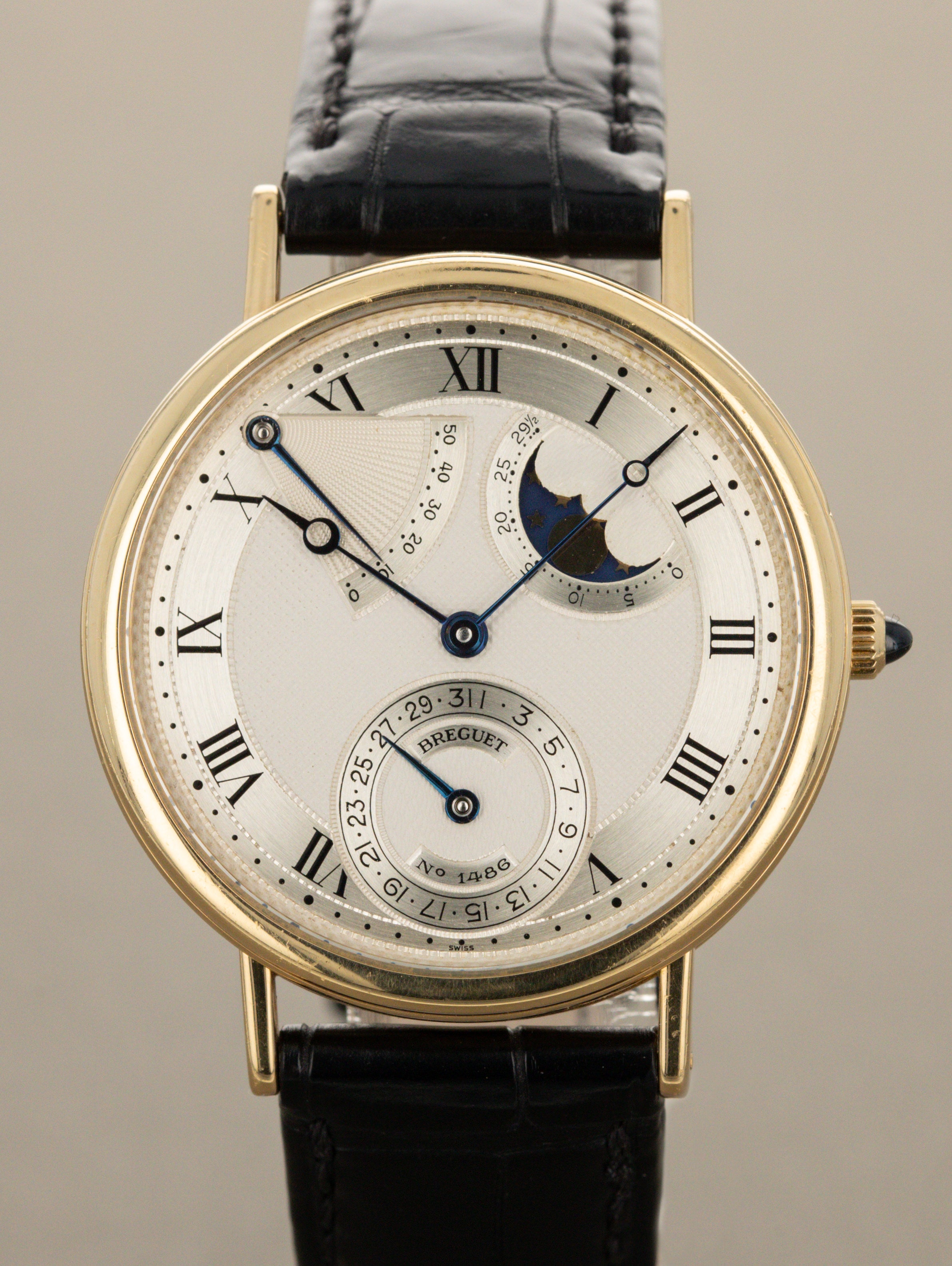 Breguet Classique Moonphase Power Reserve Ref. 3130BA - Silver 'Guilloché' Dial W/ Box & Papers