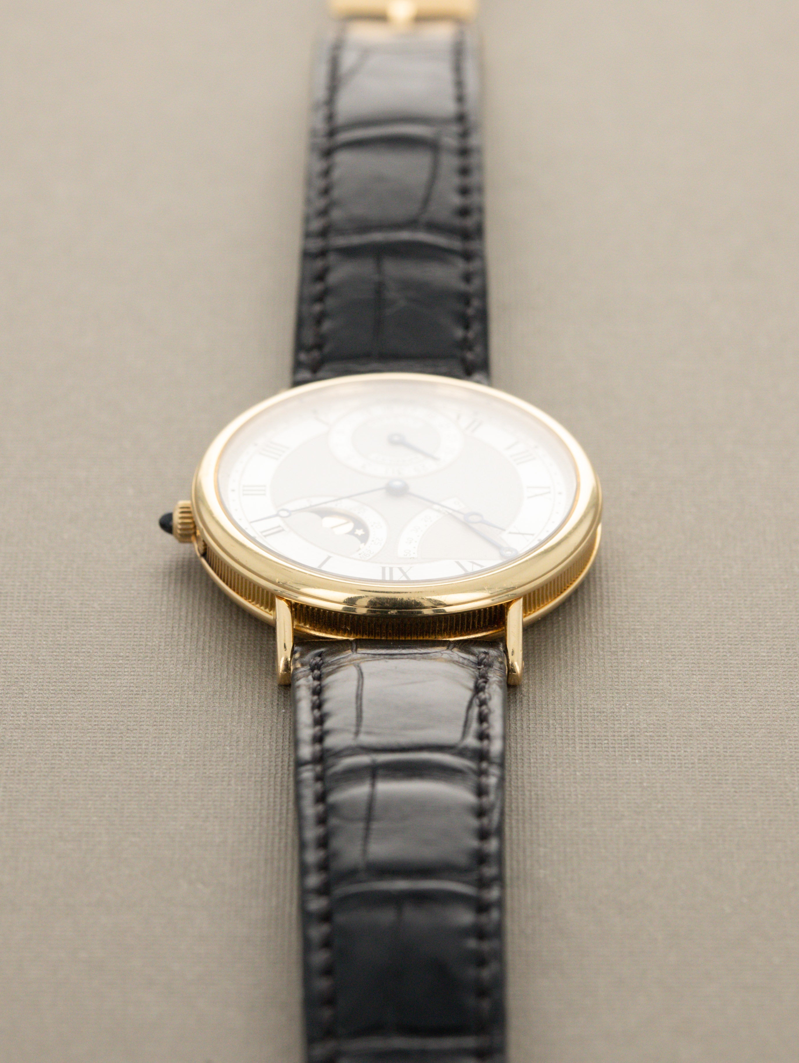 Breguet Classique Moonphase Power Reserve Ref. 3130BA - Silver 'Guilloché' Dial W/ Box & Papers