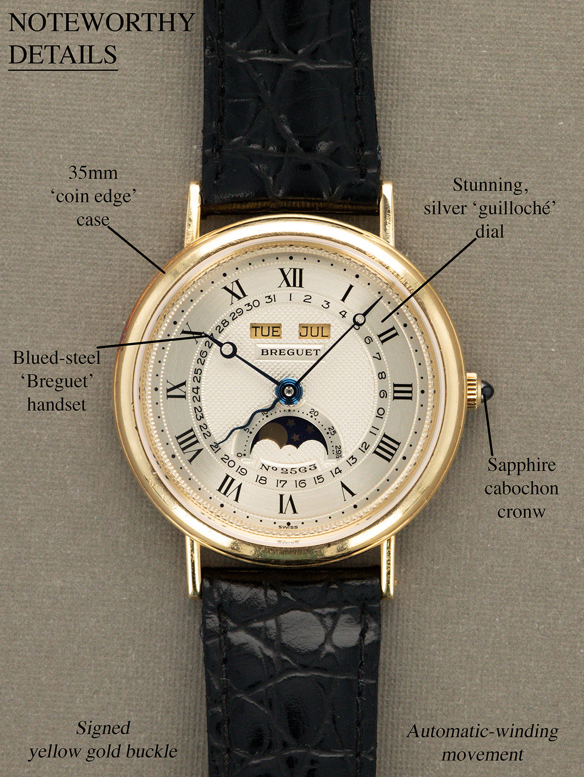 Breguet Classique Triple Calendar Moonphase Ref. 3040BA - Silver 'Guilloché' Dial Unpolished