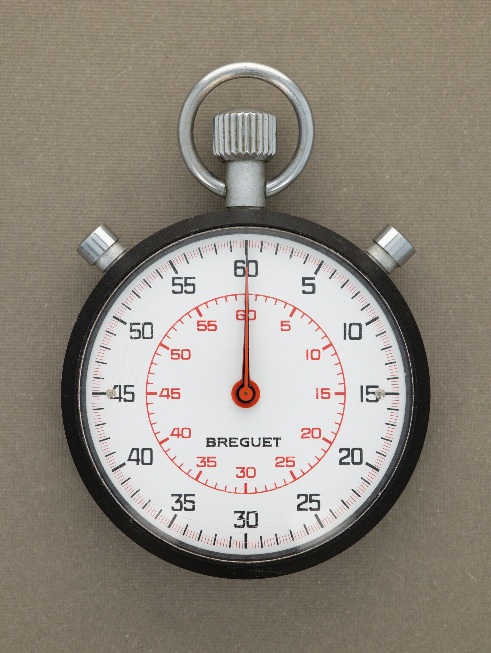 Breguet Split-Seconds Stopwatch c. 1970 w/ Period Leather Lanyard