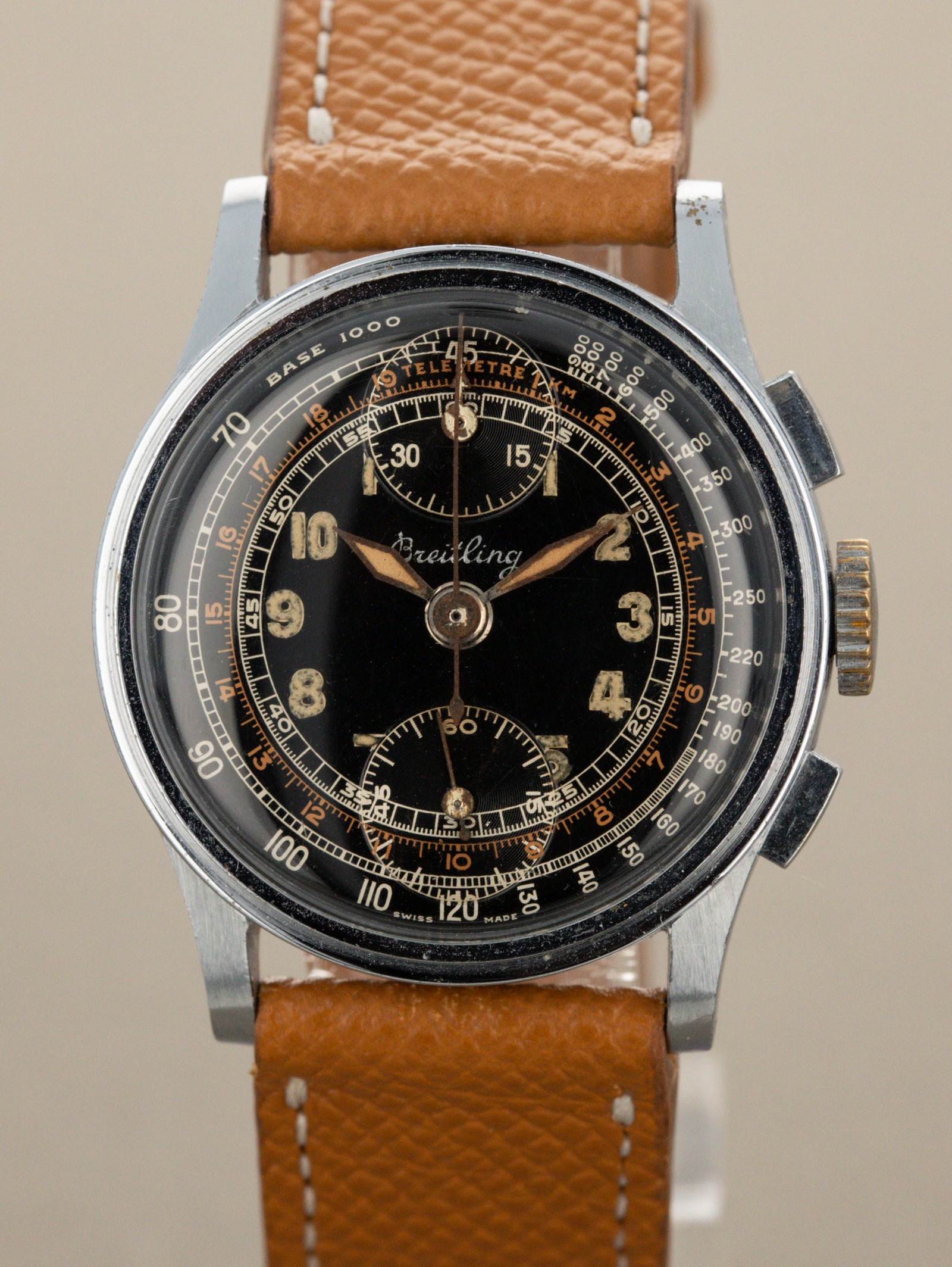 Breitling Chronorgaph 'Mid Size' - Gloss Black 'Multi-Scale' Dial Unpolished