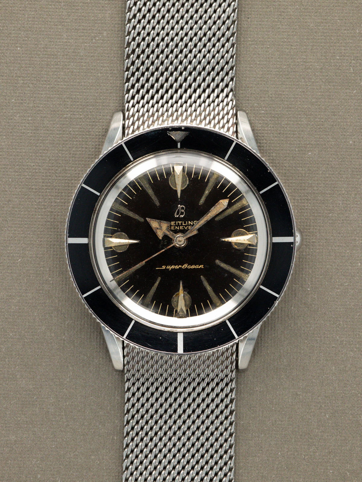 Breitling SuperOcean Ref. 1004 - Gloss Black Patina Dial Unpolished