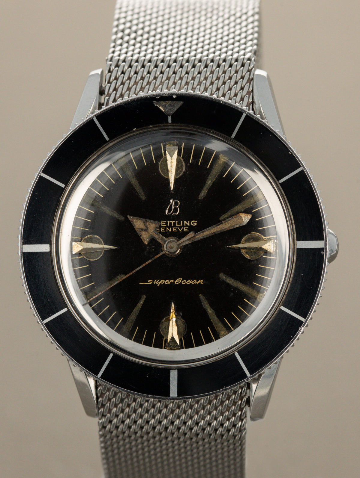 Breitling SuperOcean Ref. 1004 - Gloss Black Patina Dial Unpolished