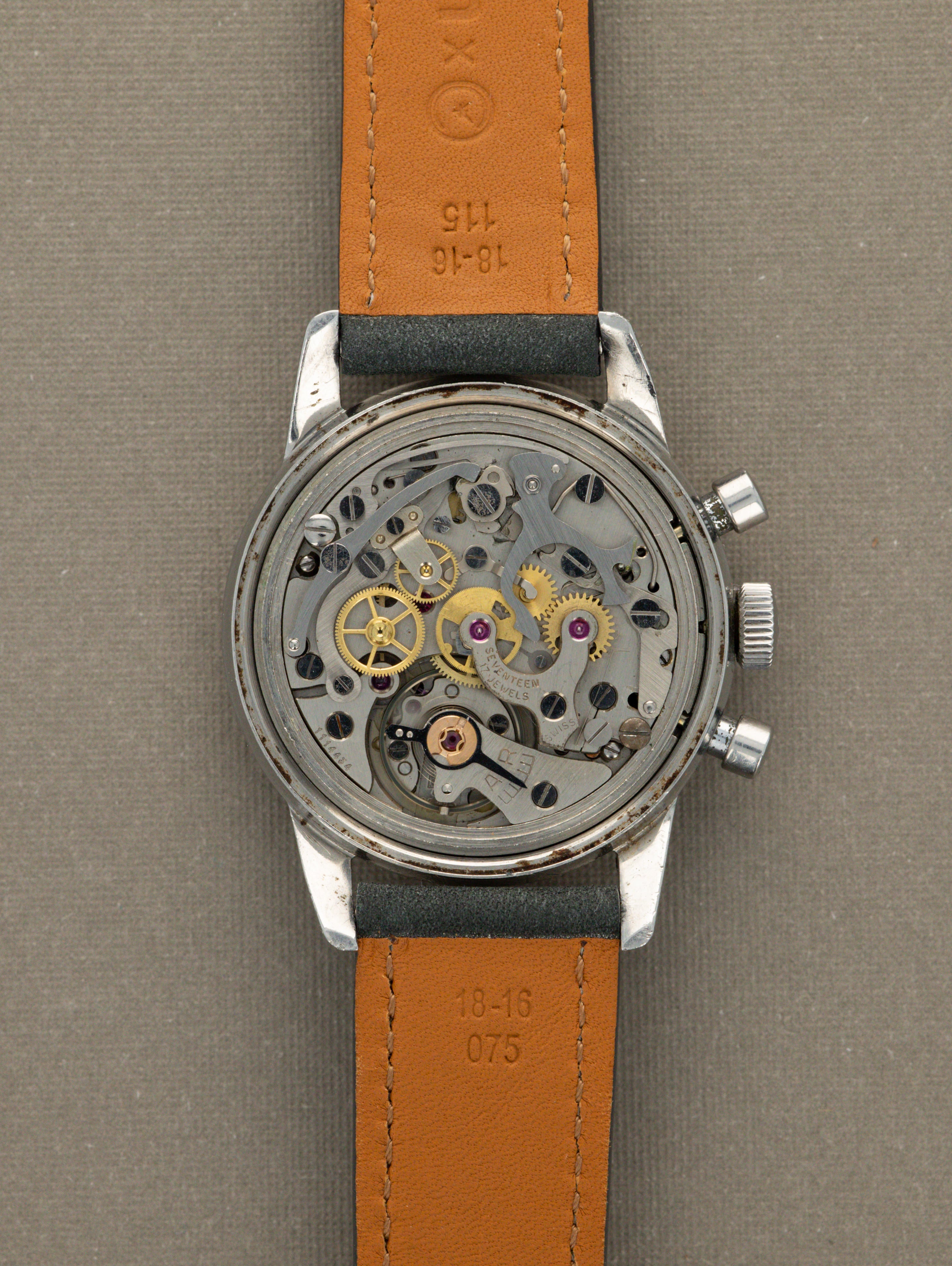 Bucherer Chronograph Ref. 805-2 - 'Tropical' Silver Dial w/ Lemaina Cal. 2520 Unpolished