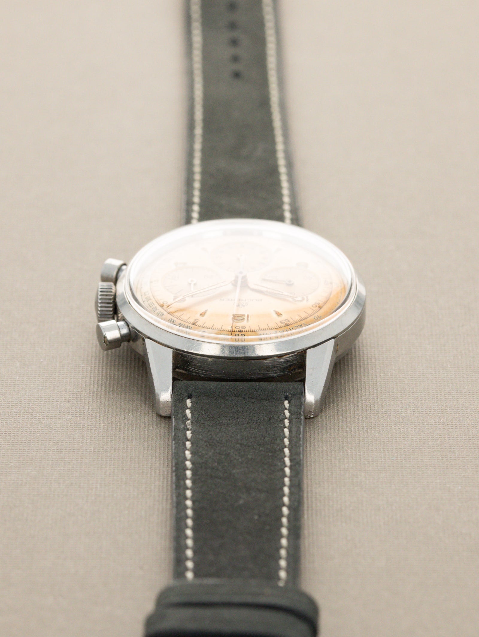 Bucherer Chronograph Ref. 805-2 - 'Tropical' Silver Dial w/ Lemaina Cal. 2520 Unpolished