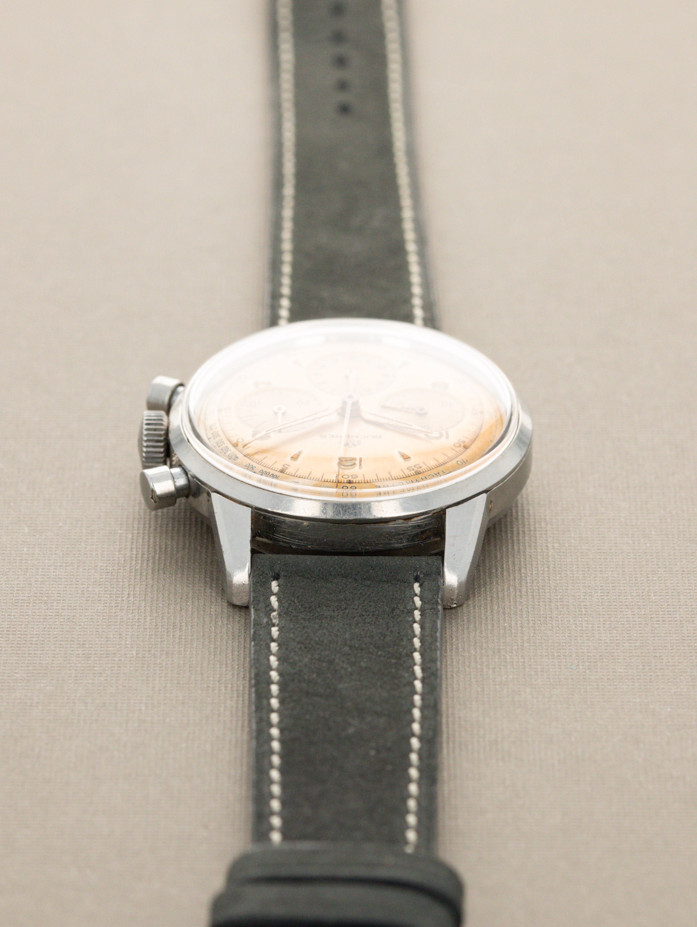 Bucherer Chronograph Ref. 805-2 - 'Tropical' Silver Dial w/ Lemaina Cal. 2520 Unpolished