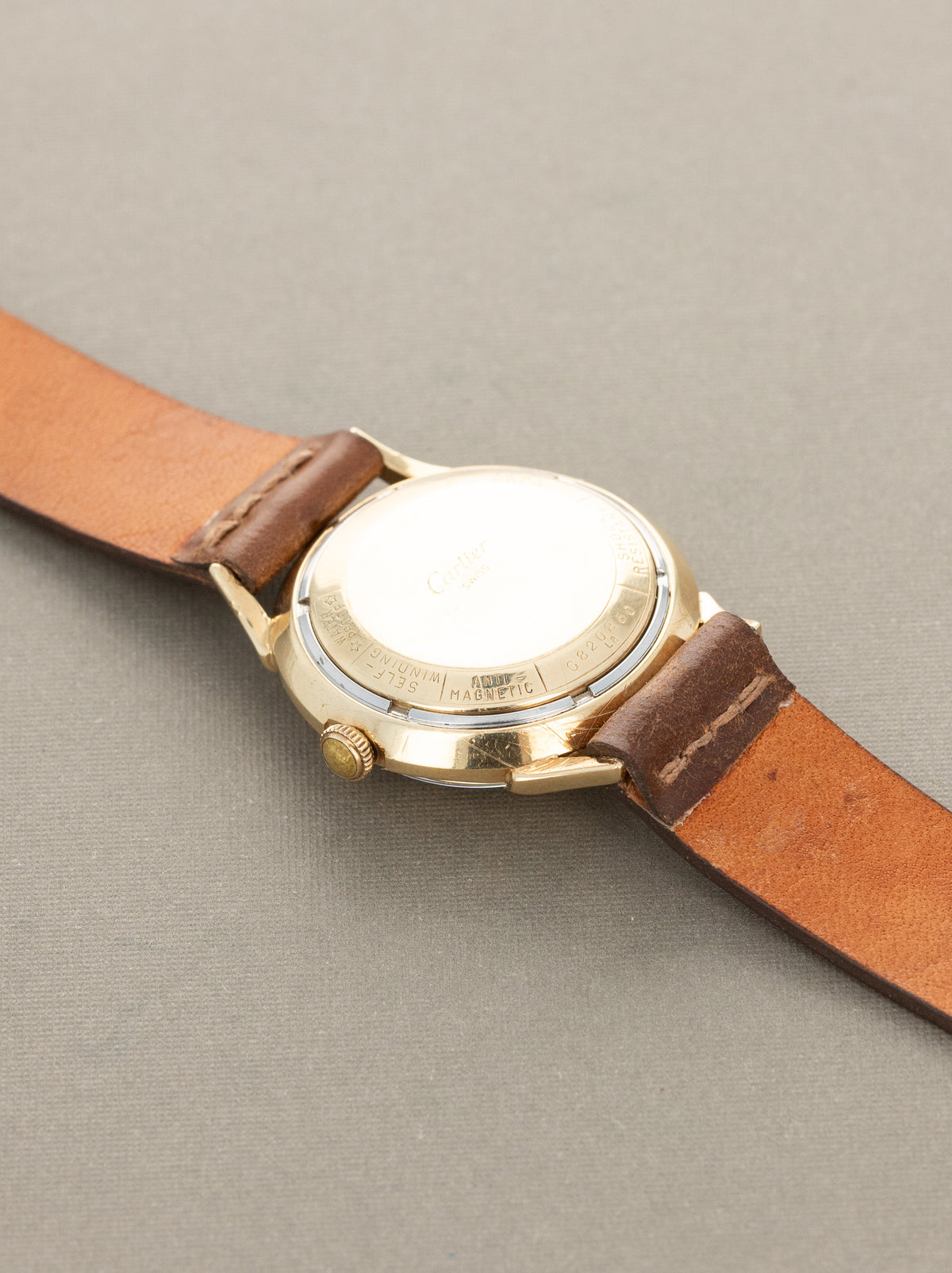 Cartier 'Fancy Lug' Automatic Dress Watch - 14K Yellow Gold