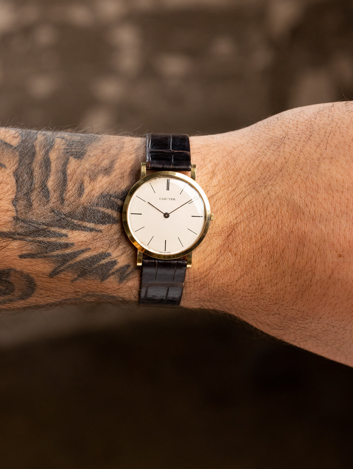 Cartier Ultra-Slim Dress Watch by Movado - 'Fab Suisse' Dial French Import