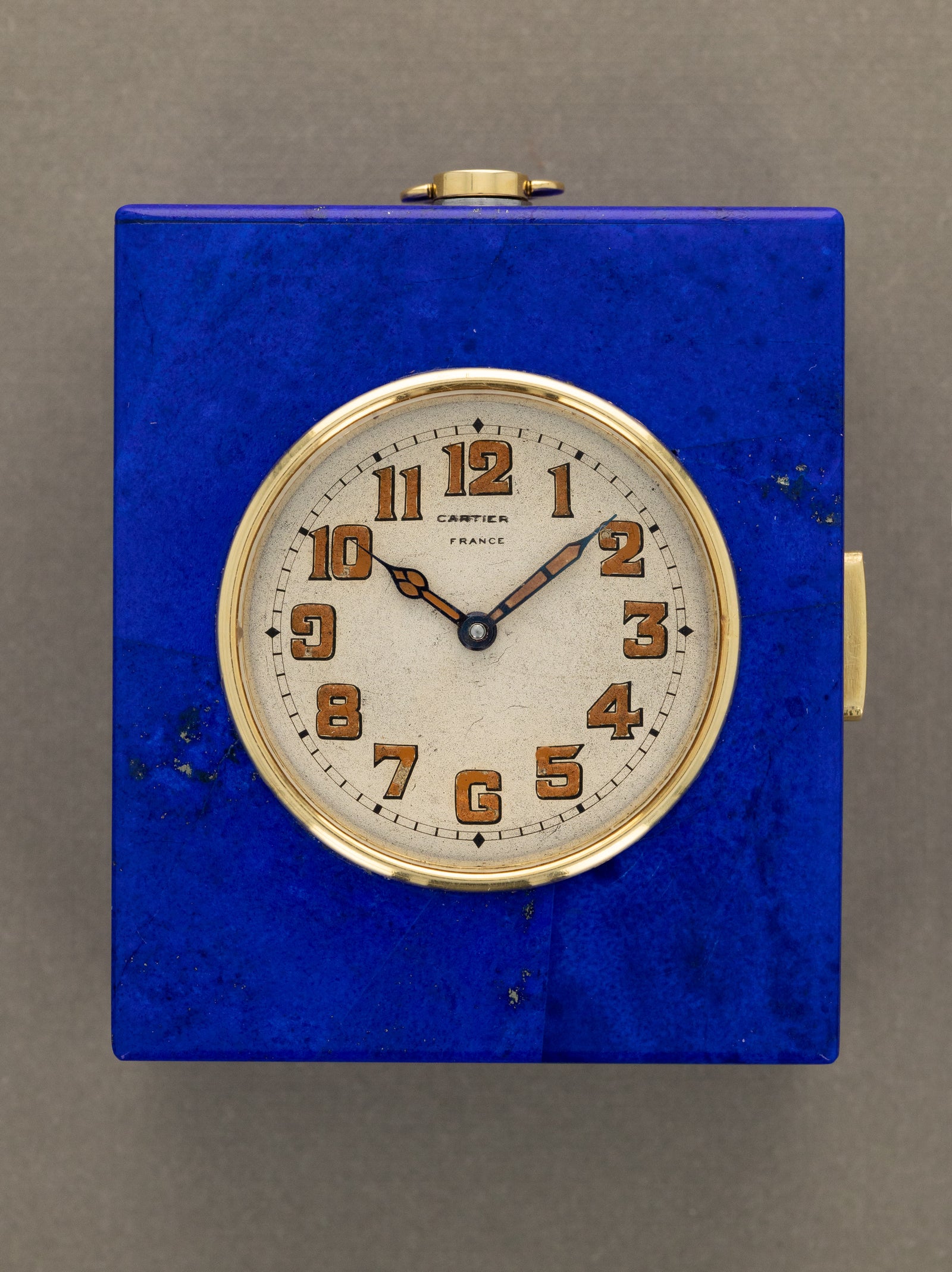Cartier Lapis Lazuli Minute Repeater Clock - Silver dial w/ EWC Movement