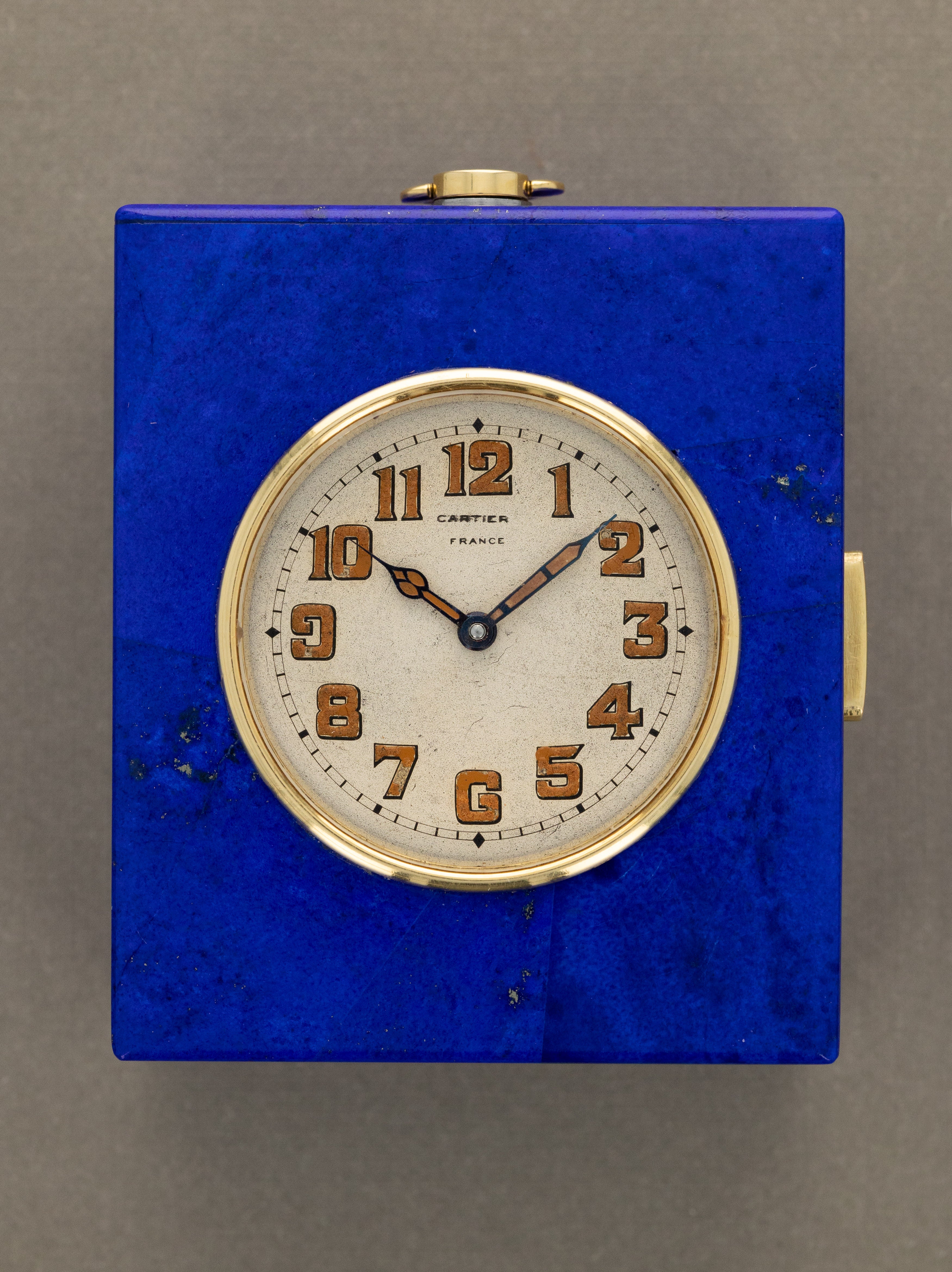 Cartier Lapis Lazuli Minute Repeater Clock - Silver dial w/ EWC Movement