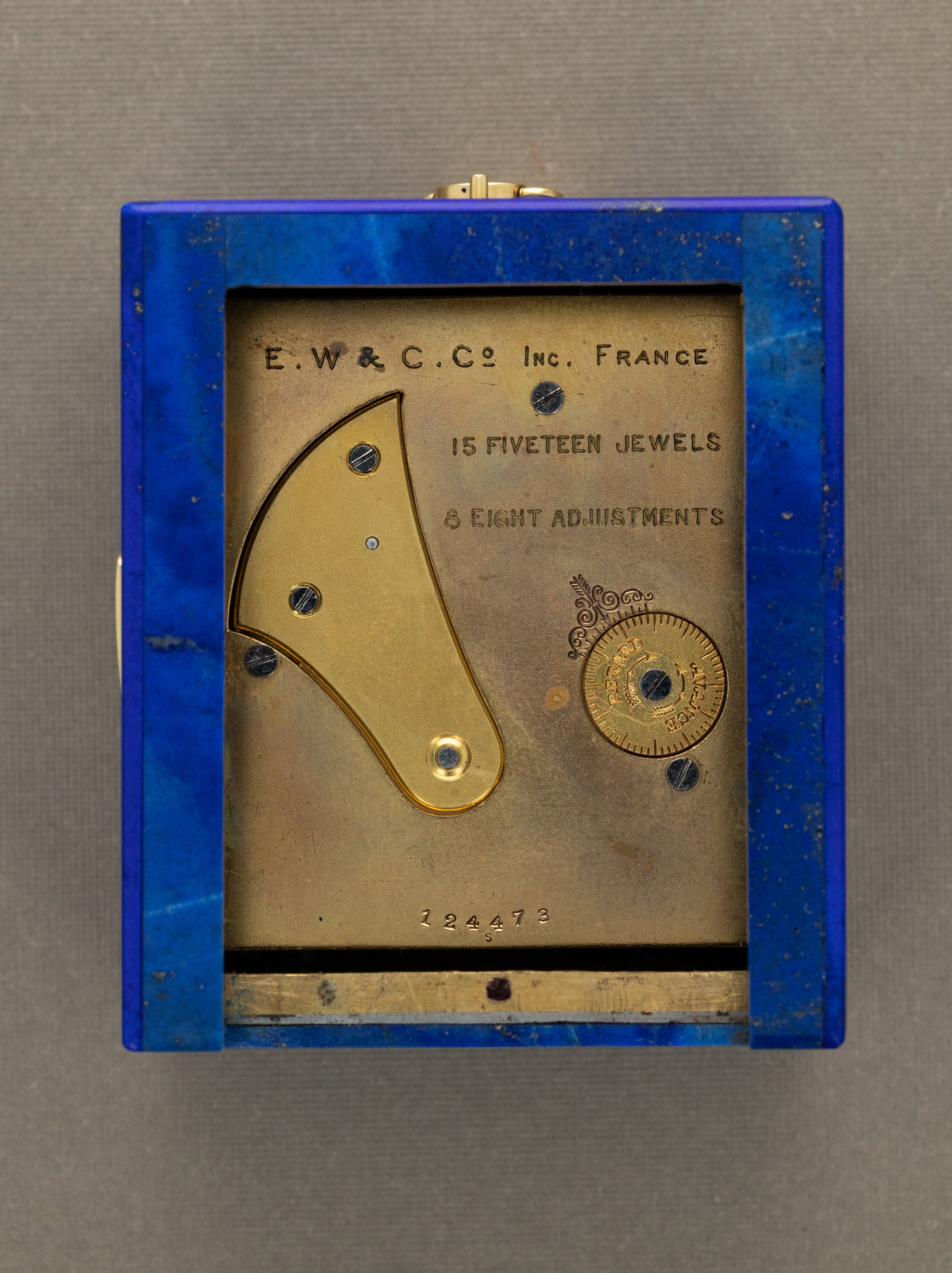 Cartier Lapis Lazuli Minute Repeater Clock - Silver dial w/ EWC Movement