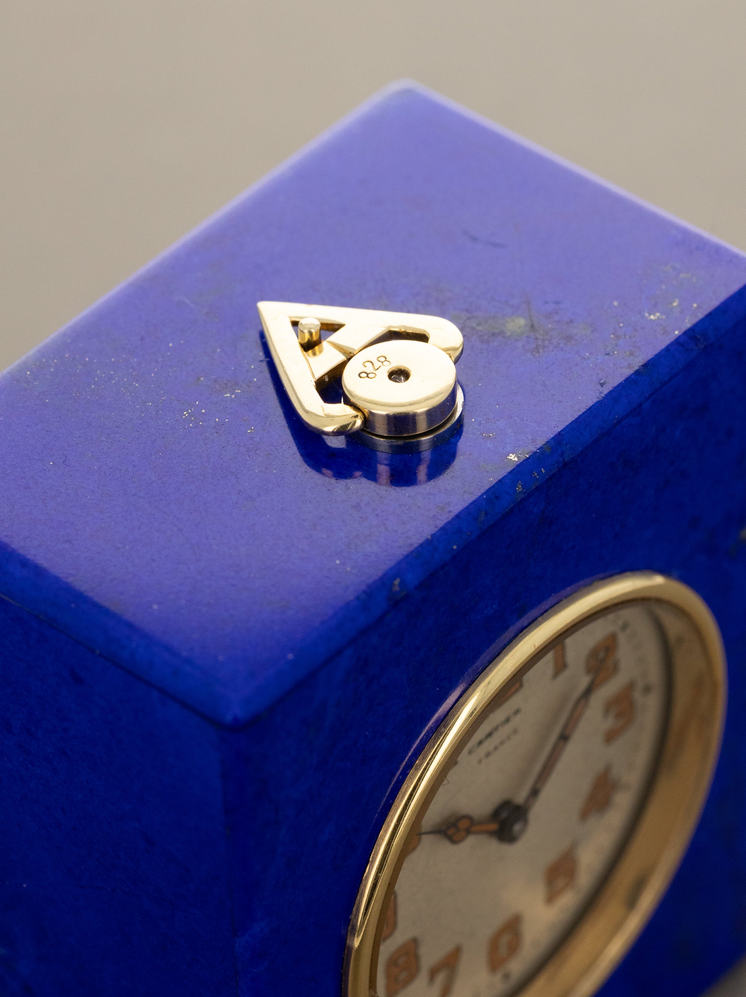 Cartier Lapis Lazuli Minute Repeater Clock - Silver dial w/ EWC Movement