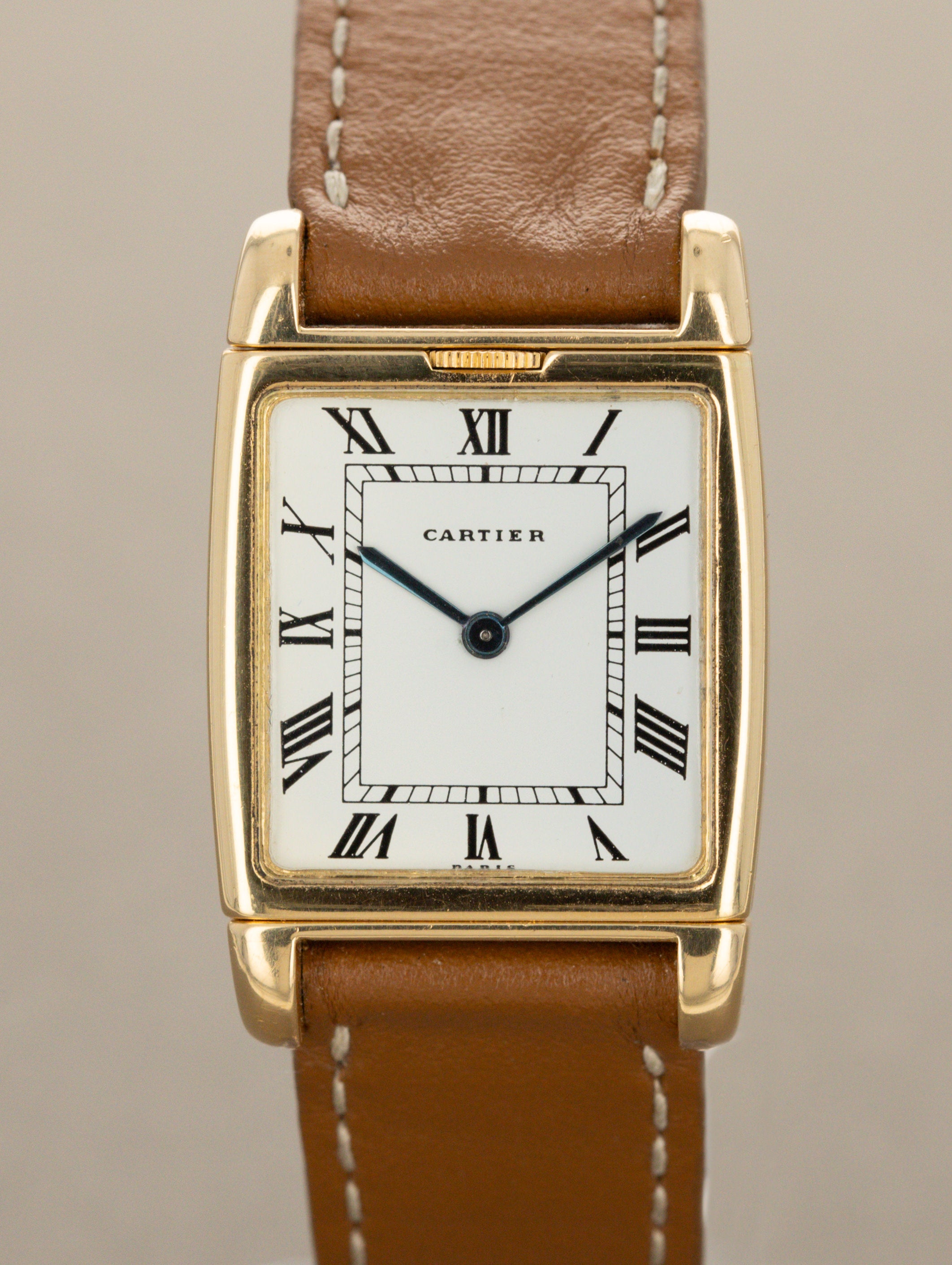 Cartier Tank Reverso 'Dual Time' - White & Gold 'Paris' Dials Full Set