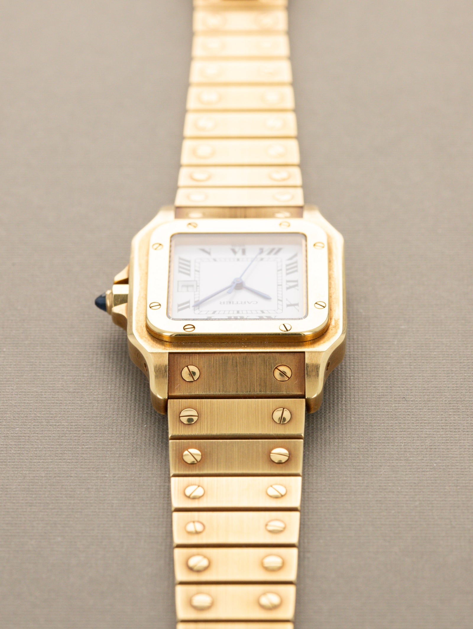 Cartier Santos Carrée Ref. 2960 - 'Massif' Unpolished W/ Box