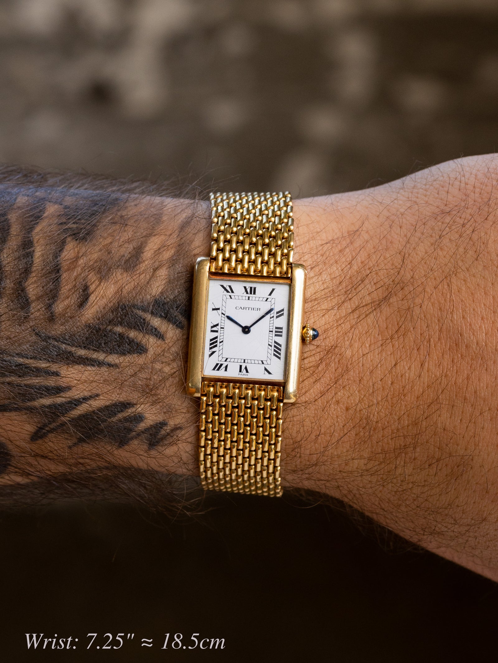 Cartier Tank Louis Ref. 96065 - 'Extra Plate' w/ 'Grain de Riz' Bracelet