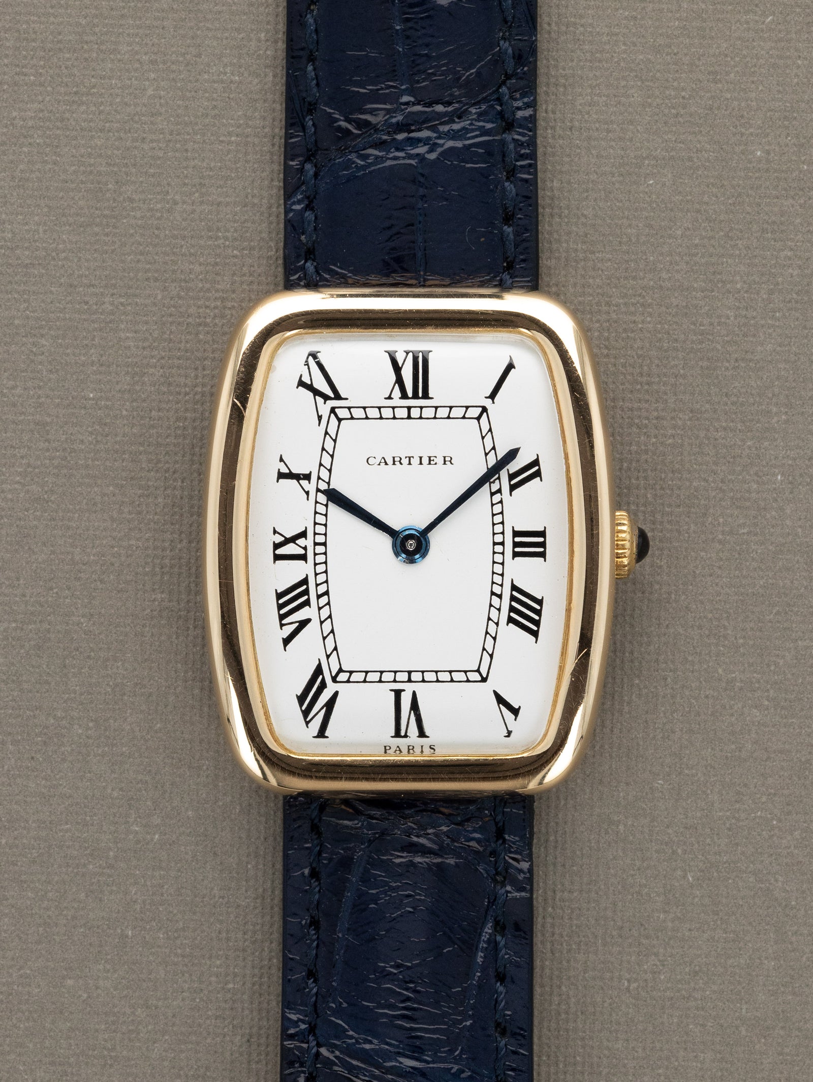 Cartier Incurvée - White Enamel 'Paris' Dial w/ JLC Movement