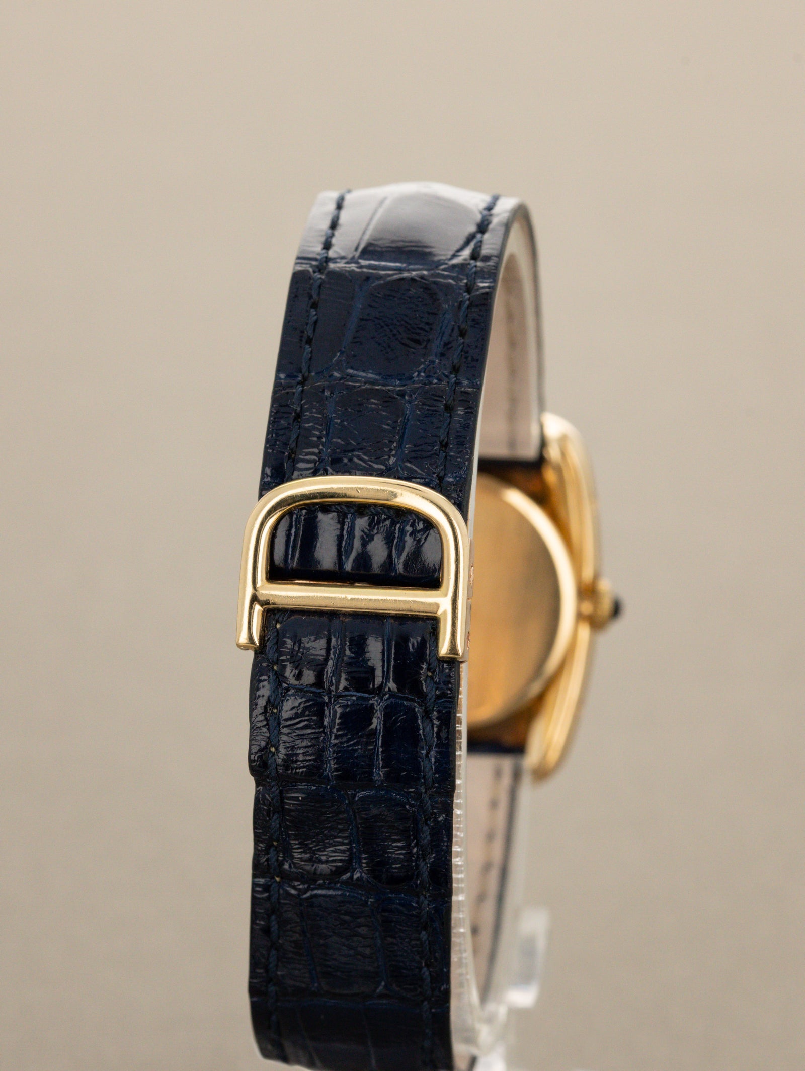 Cartier Incurvée - White Enamel 'Paris' Dial w/ JLC Movement