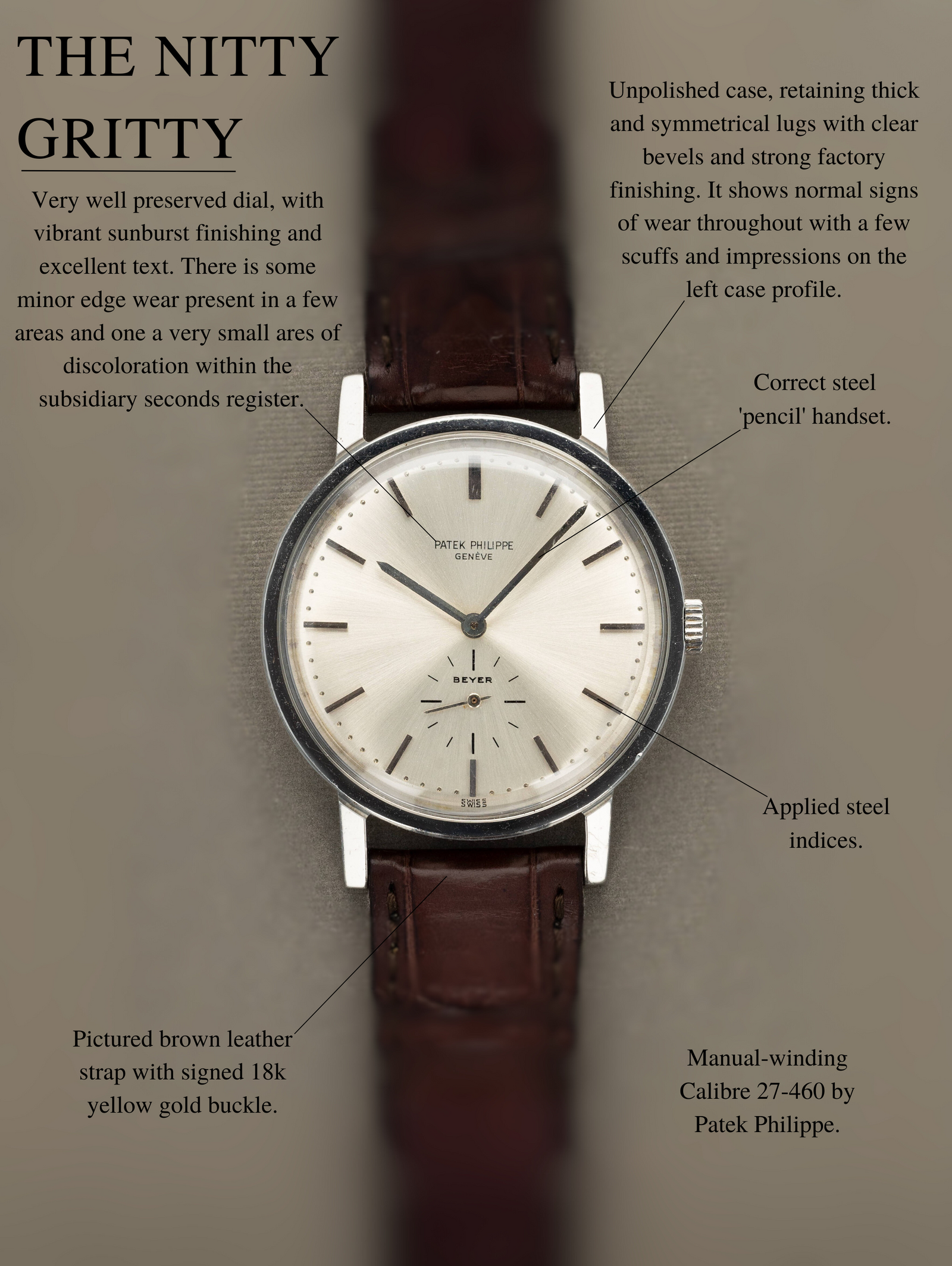 Patek Philippe Calatrava Ref. 3466A - 'Beyer' Dial Stainless Steel Unpolished