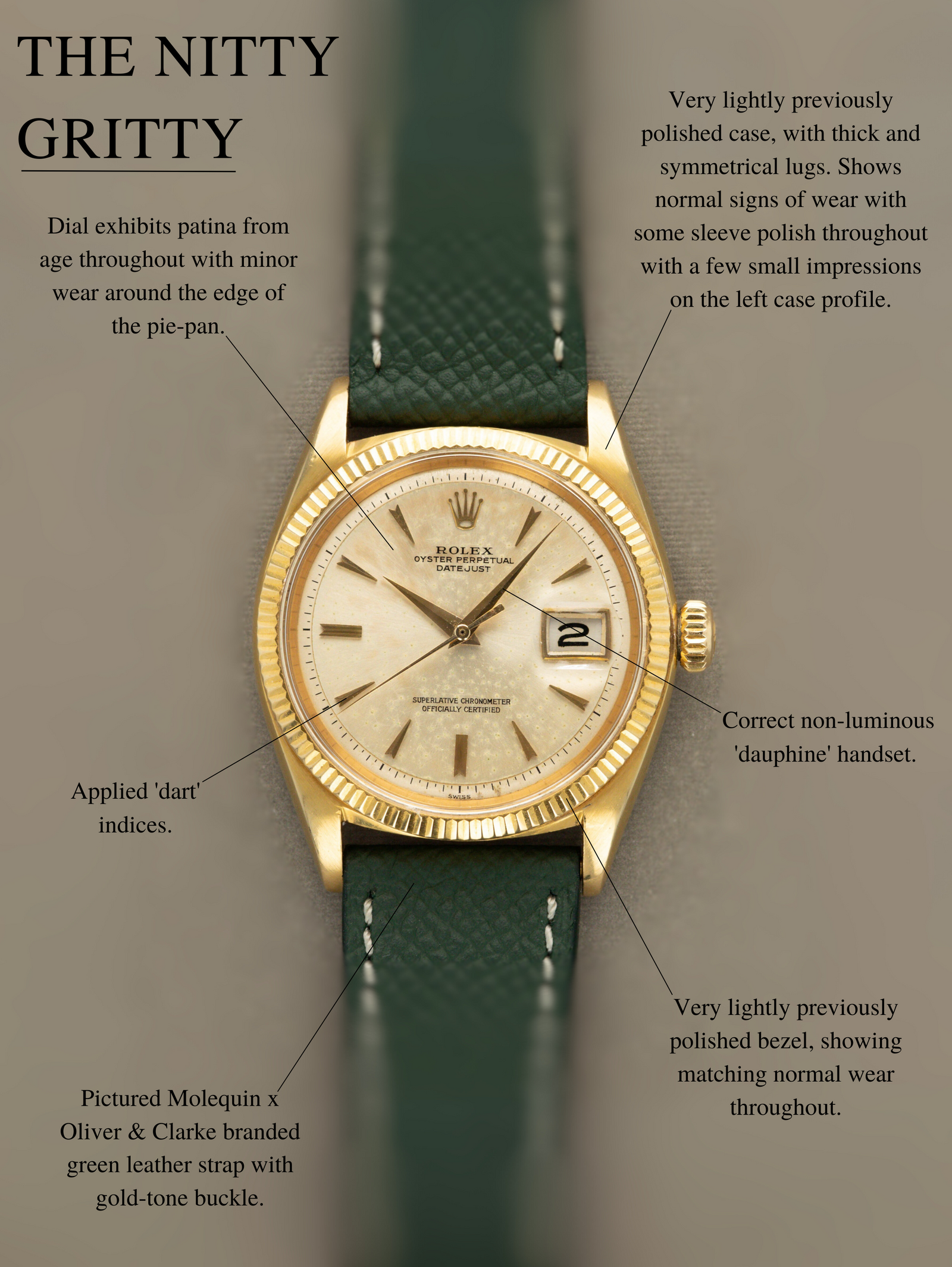 Rolex Datejust Ref. 1601/8 - Early Non-Luminous Silver Dial w/ Patina