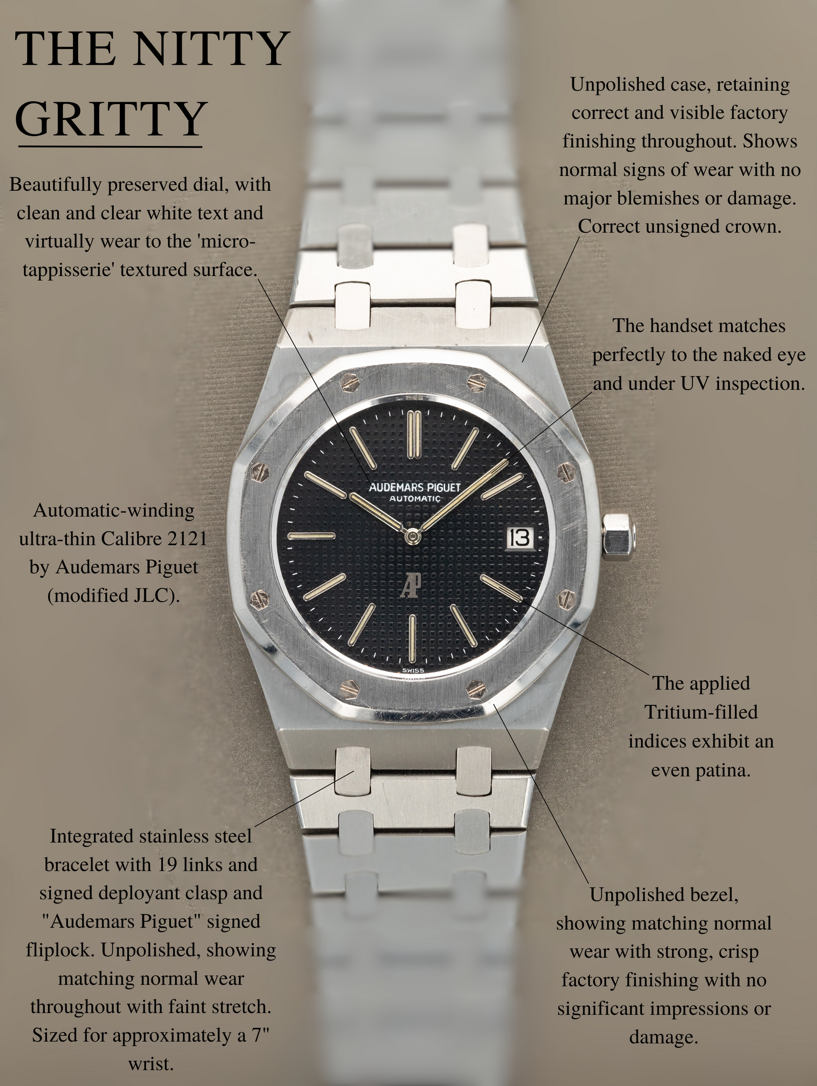 Audemars Piguet Royal Oak Ref. 5402ST - 'Jumbo' w/ 'Logo at 6' Dial Unpolished