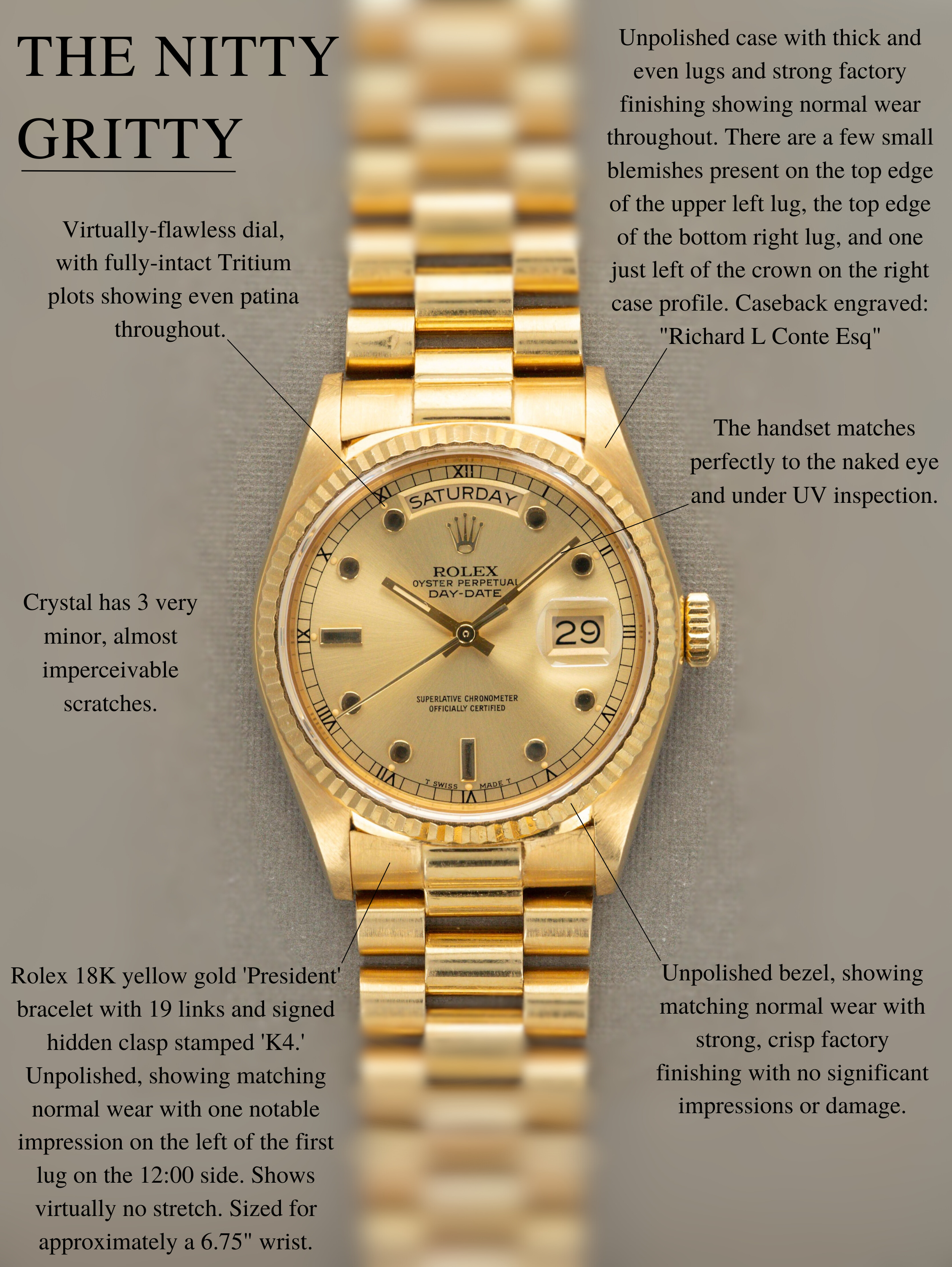 Rolex Day-Date Ref. 18038 - 'Pinball' Dial Unpolished