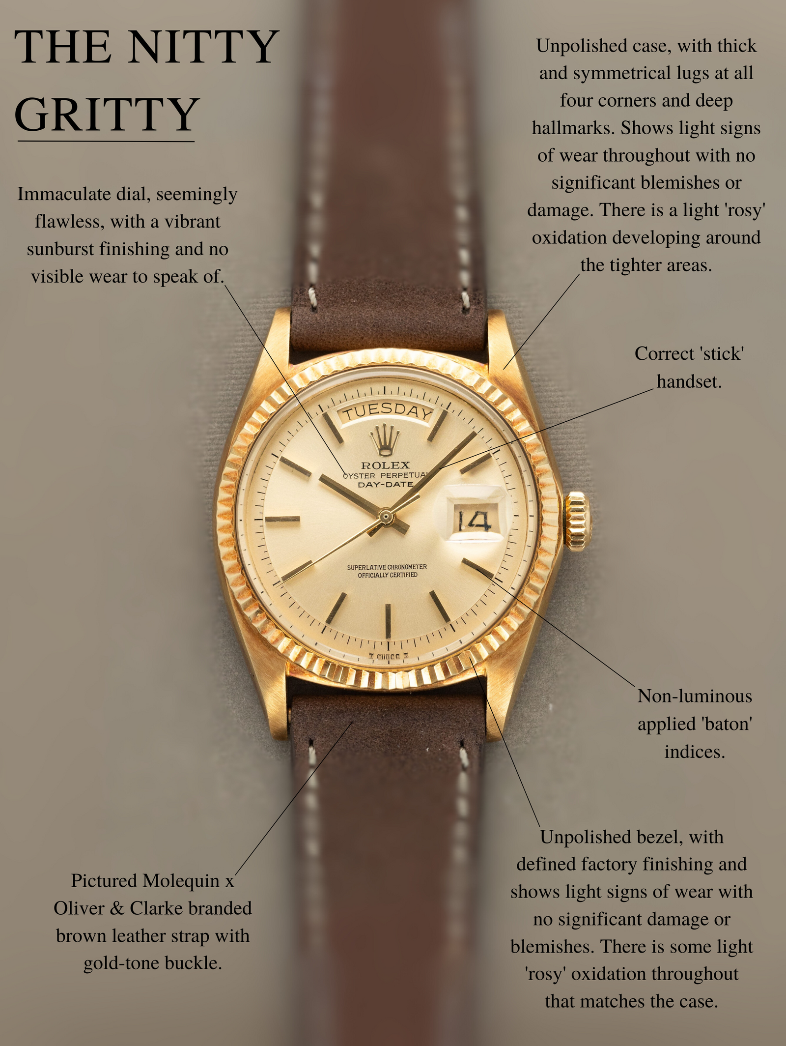 Rolex Day-Date Ref. 1803 - Non-Luminous Champagne Dial Unpolished