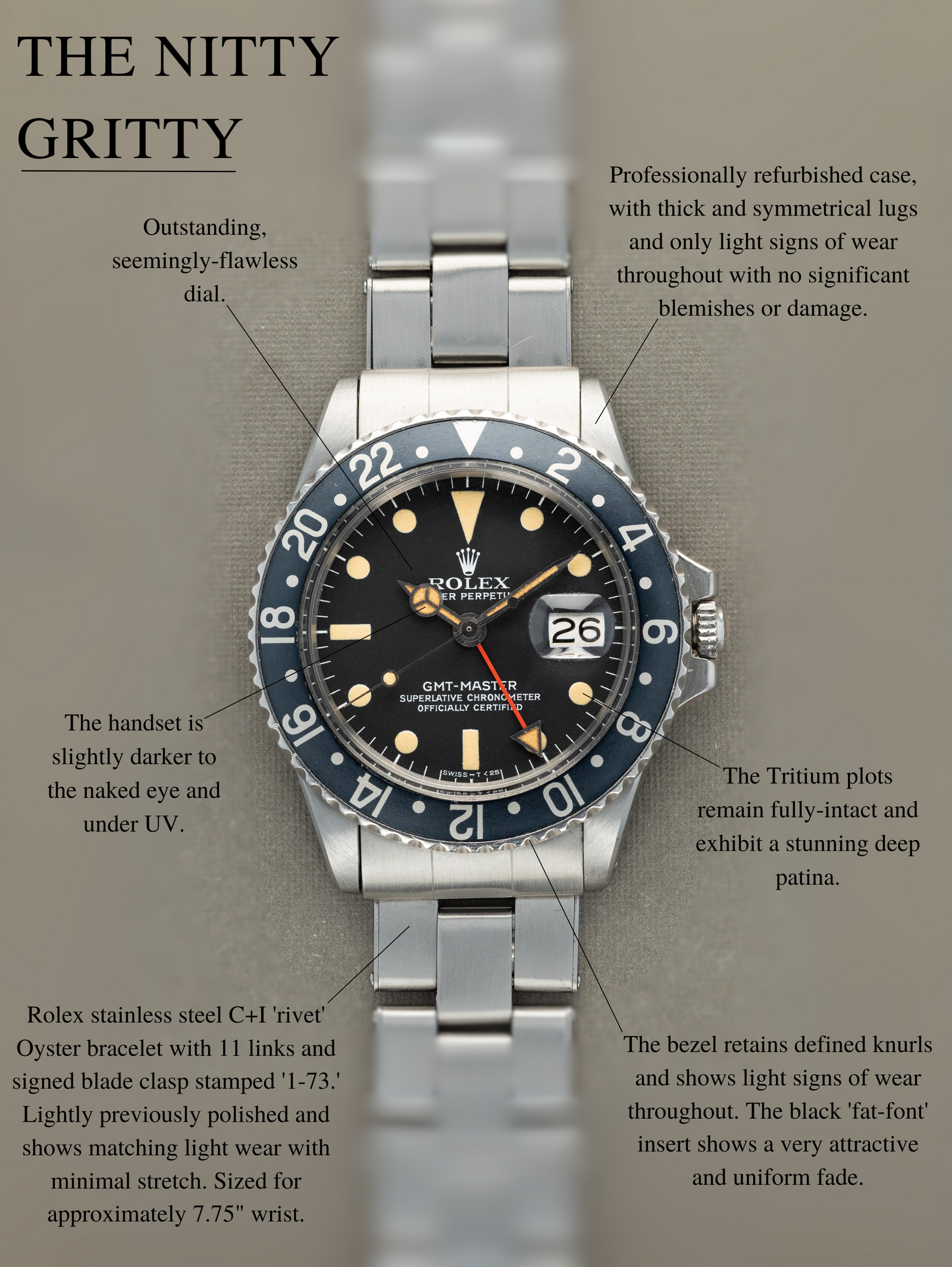 Rolex GMT-Master Ref. 1675 - MK4 Dial