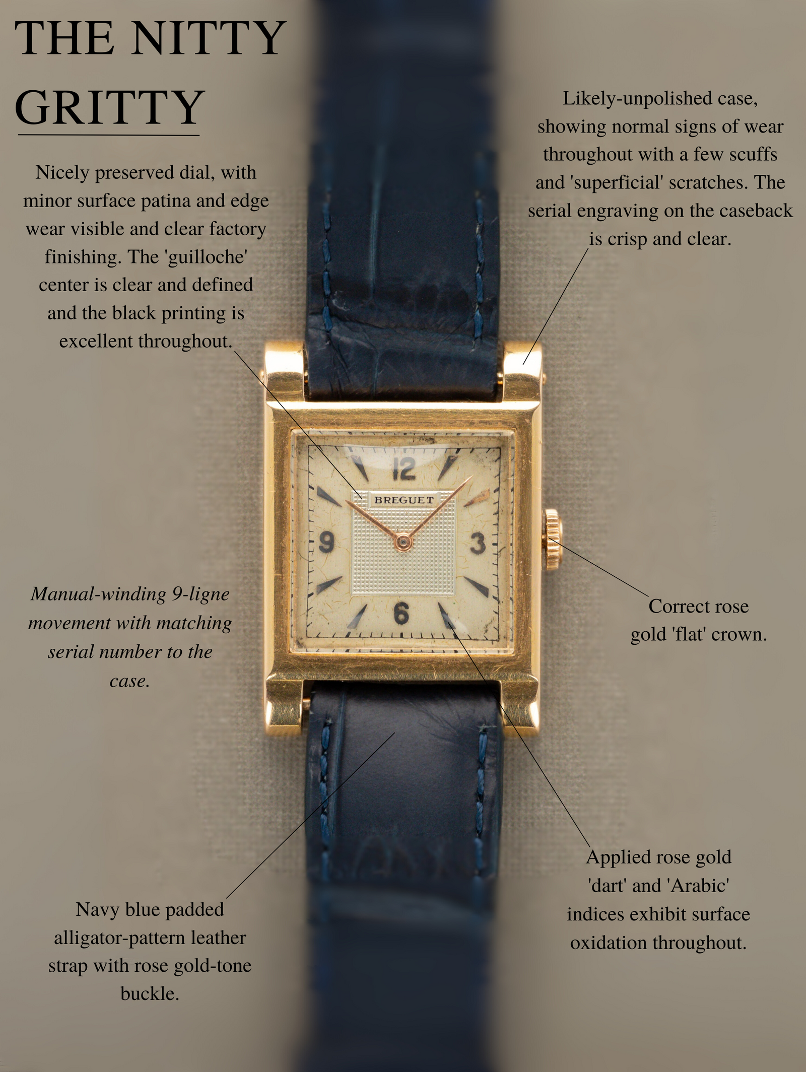 Breguet Rose Gold 'Tank' Dress Watch