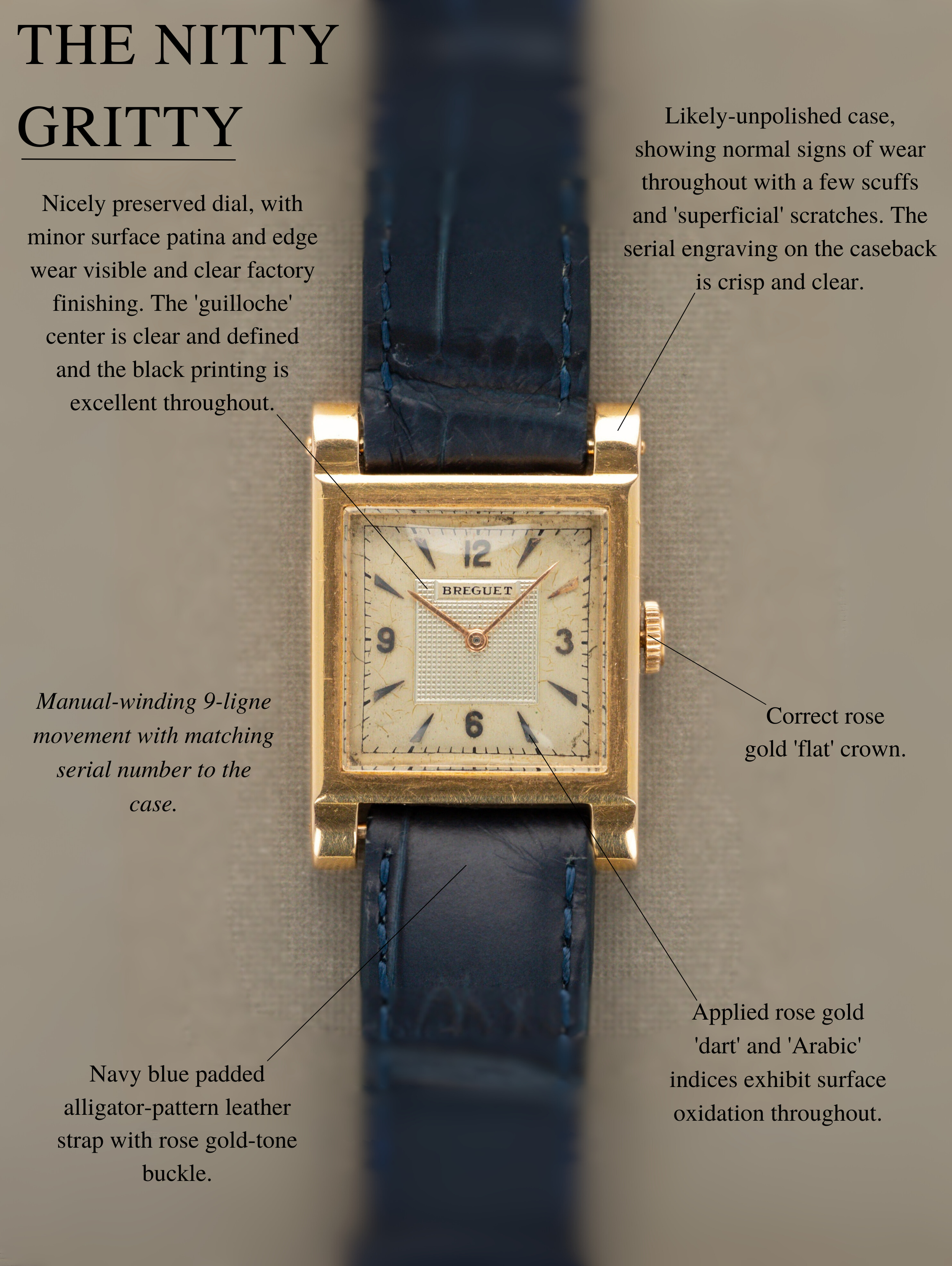 Breguet Rose Gold 'Tank' Dress Watch