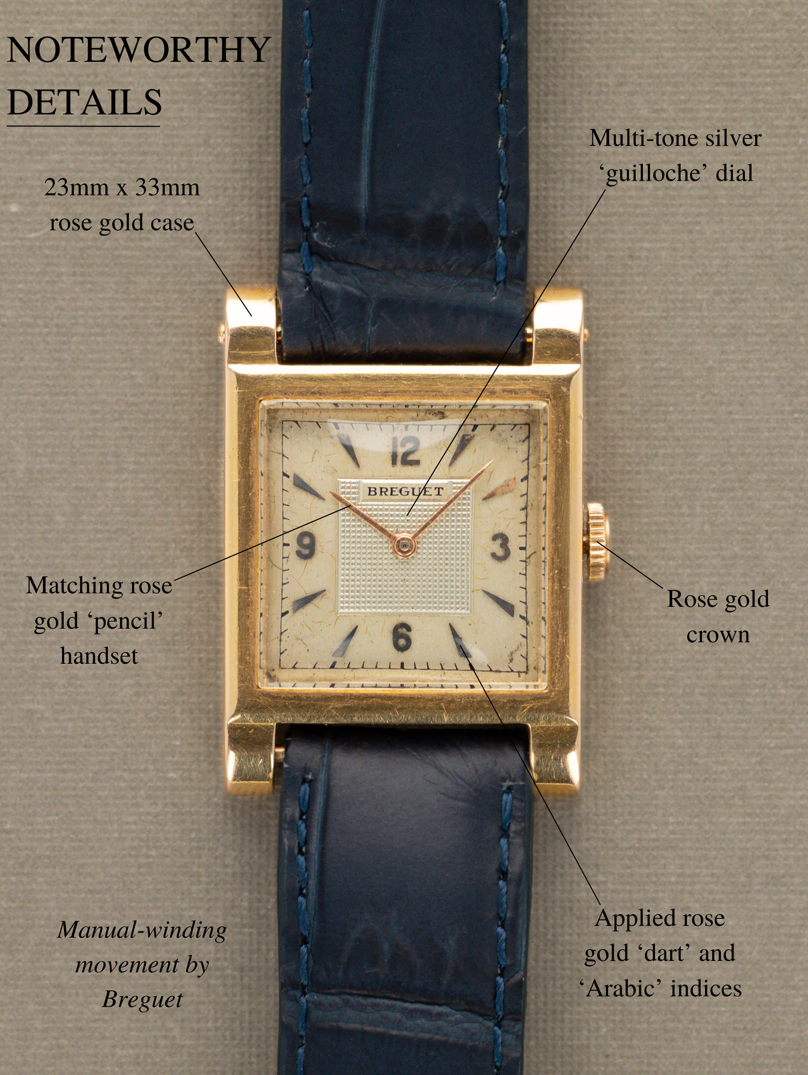 Breguet Rose Gold 'Tank' Dress Watch