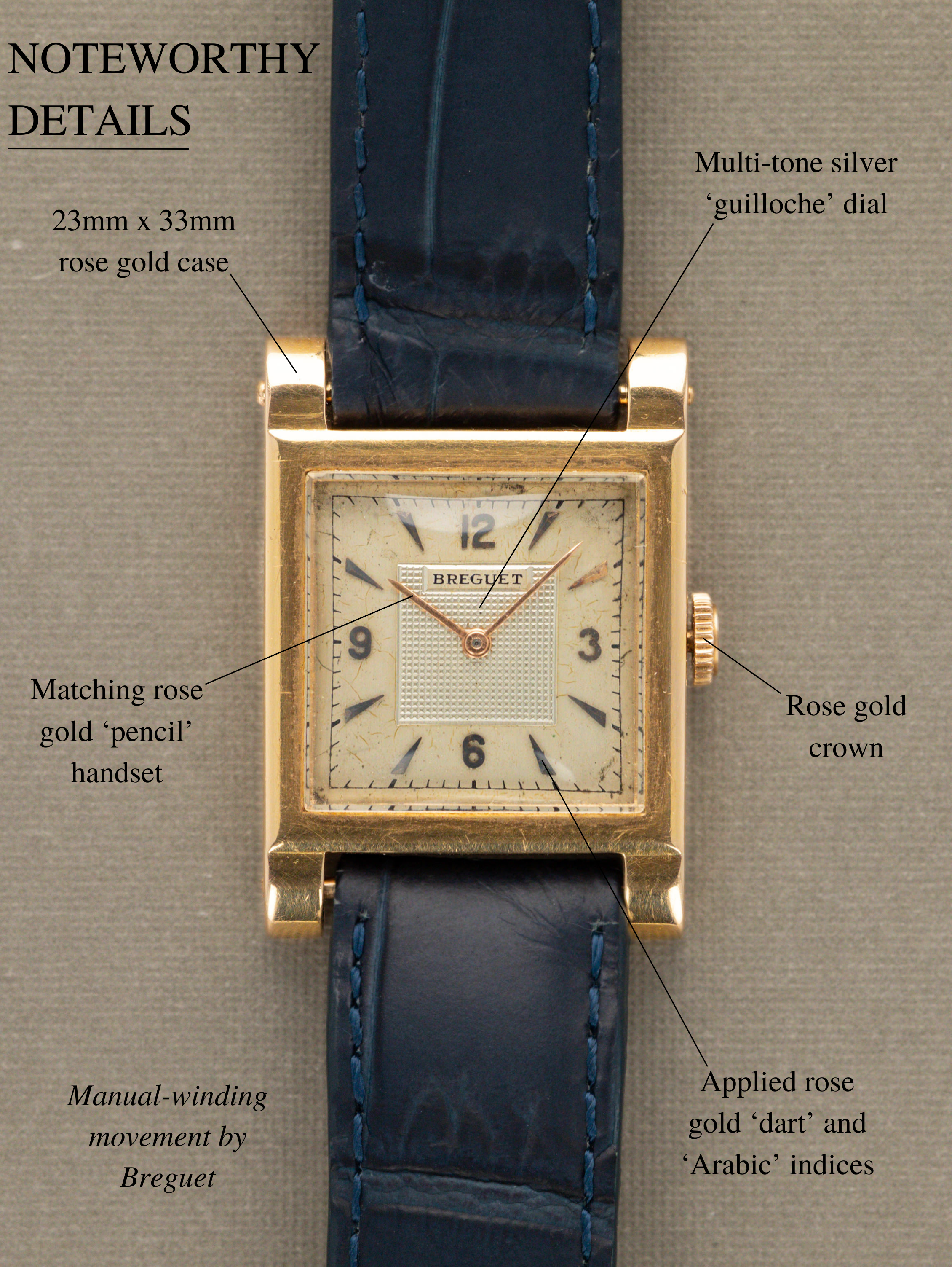 Breguet Rose Gold 'Tank' Dress Watch