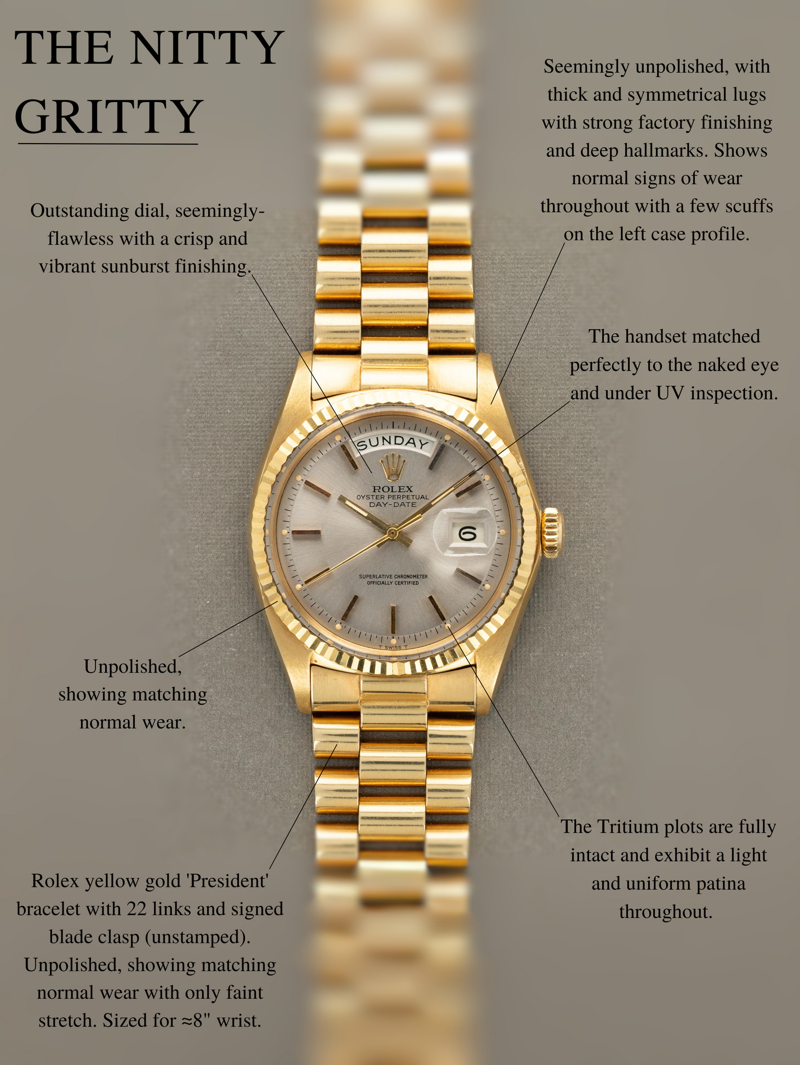 Rolex Day-Date Ref. 1803 - Sunburst Grey Dial