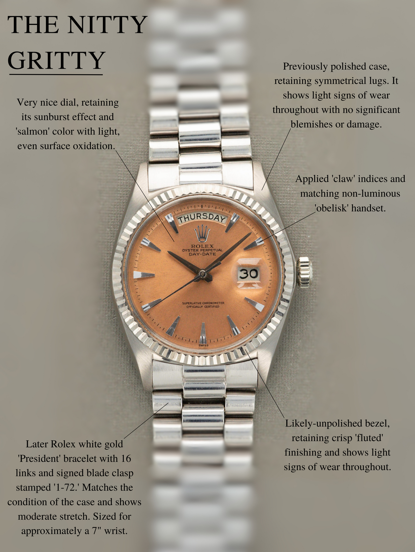 Rolex Day-Date Ref. 1803 - Salmon 'Claw' Dial